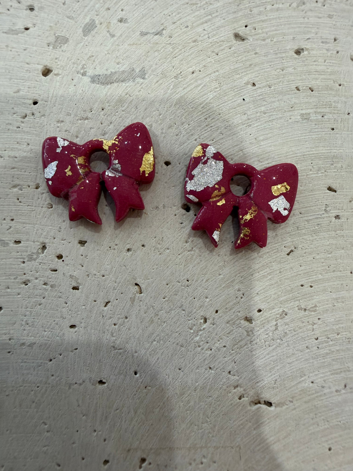 POLYMERE javotte rose et pois roses