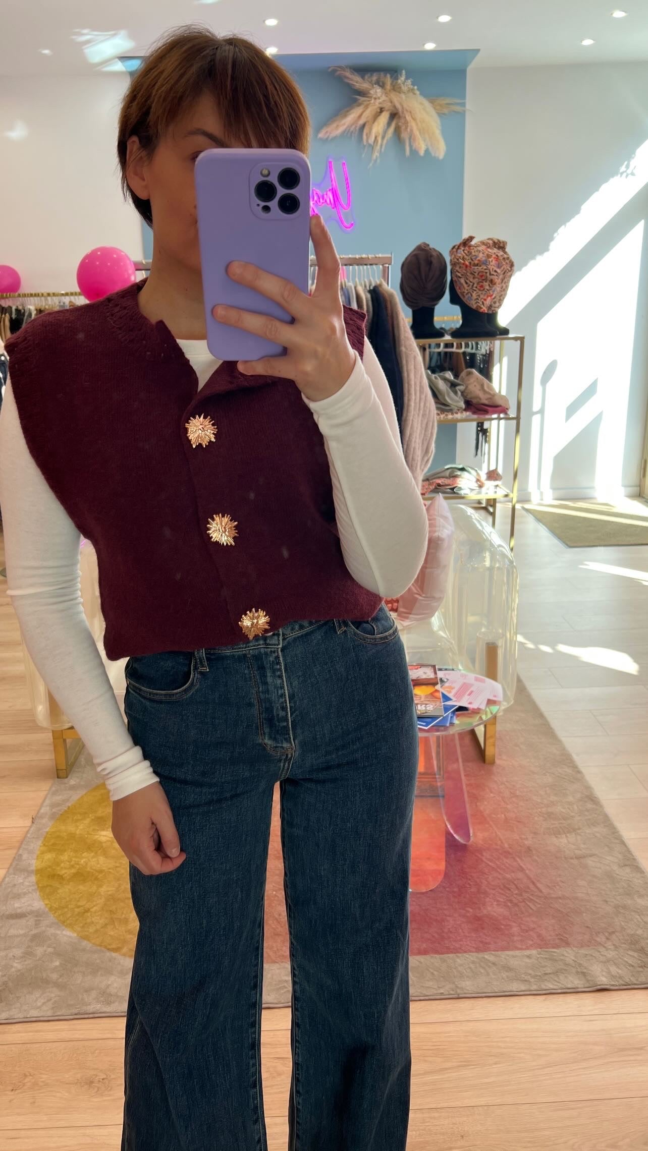 Pull bordeaux Marette
