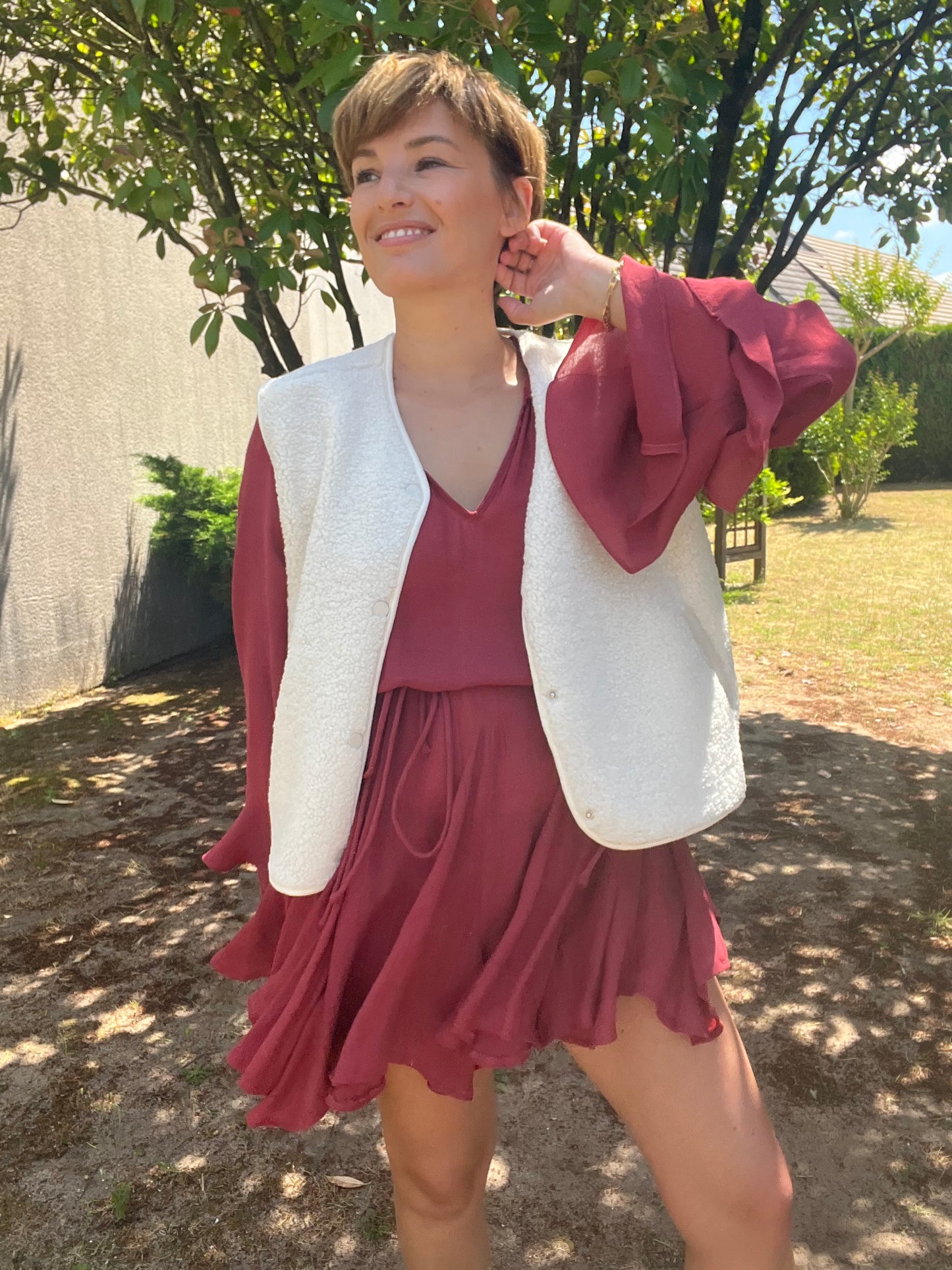 Robe Joséphine brique
