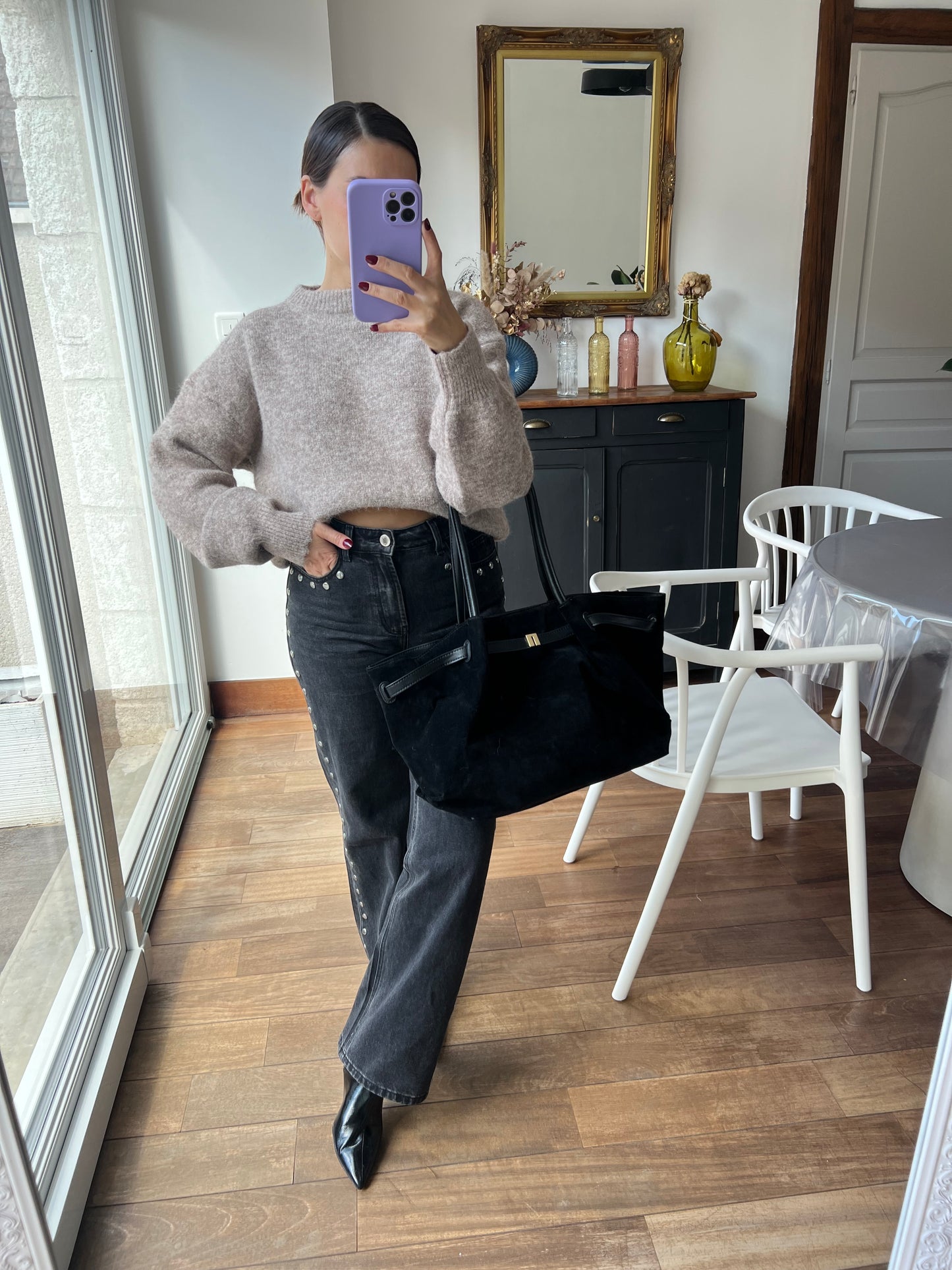 Pull taupe Henriette