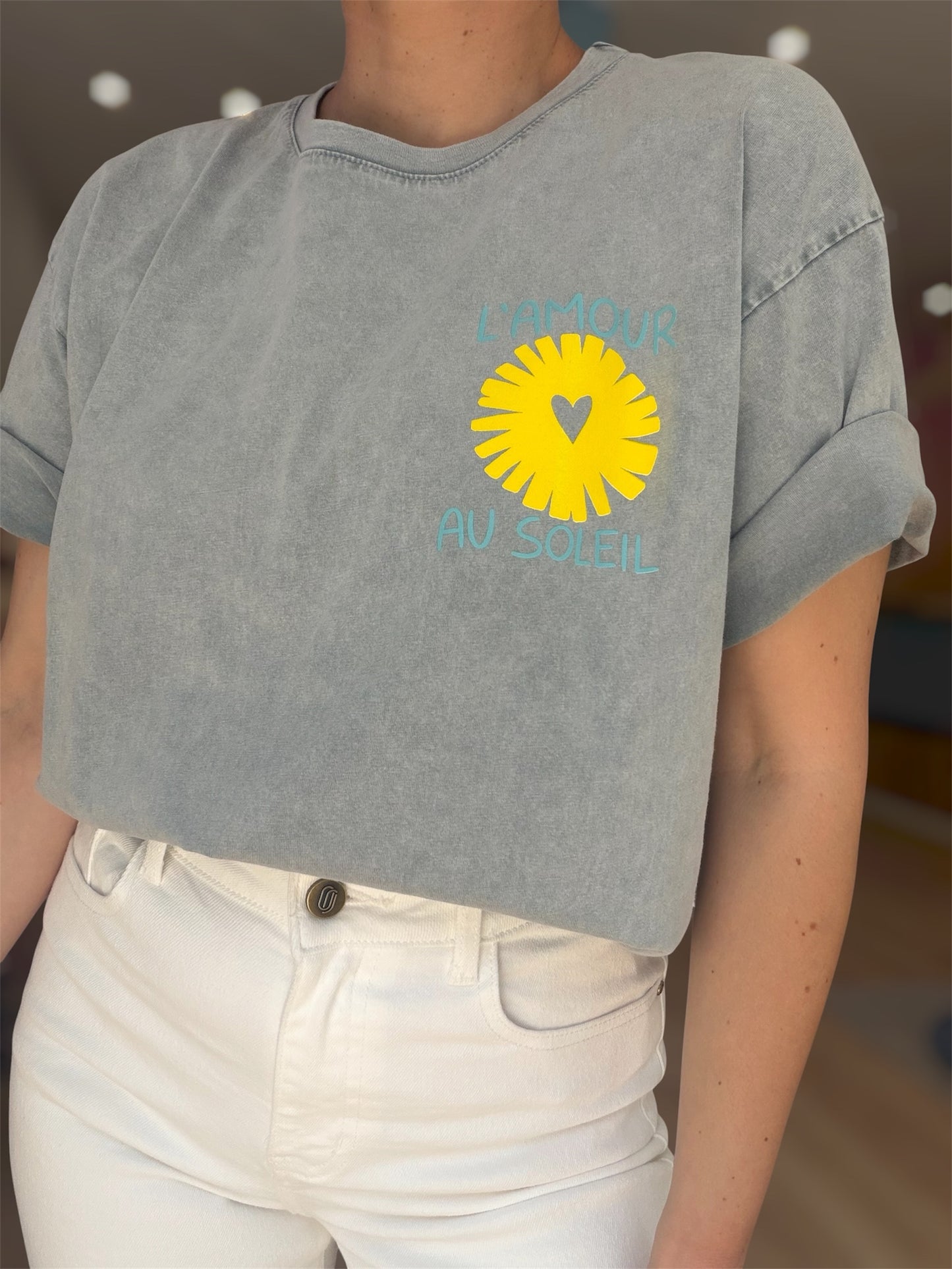 T-Shirt soleil Gris