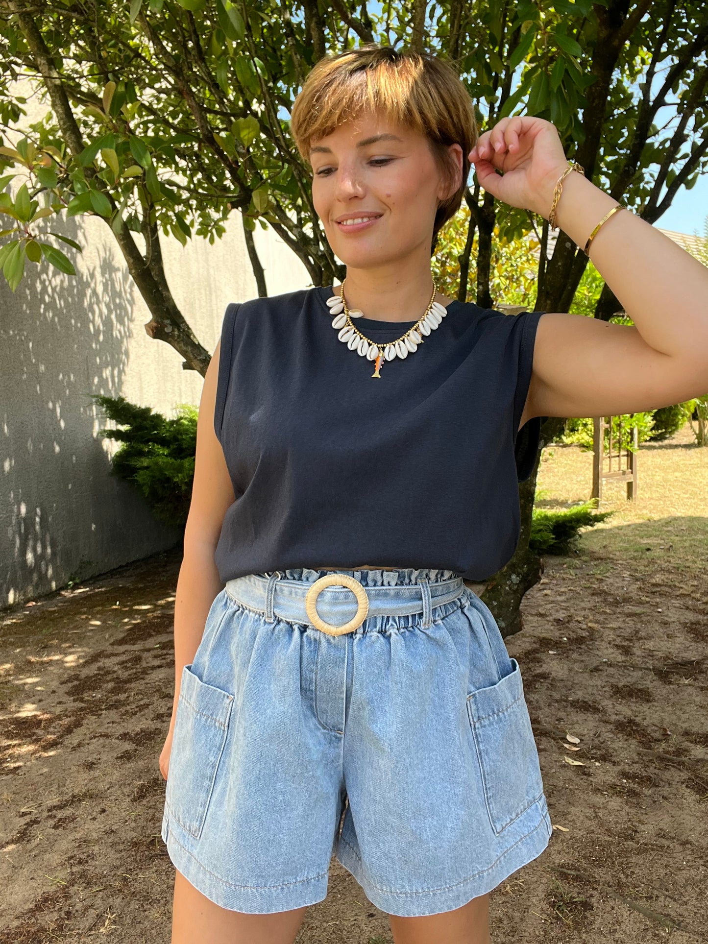T-shirt Hortense bleu marine
