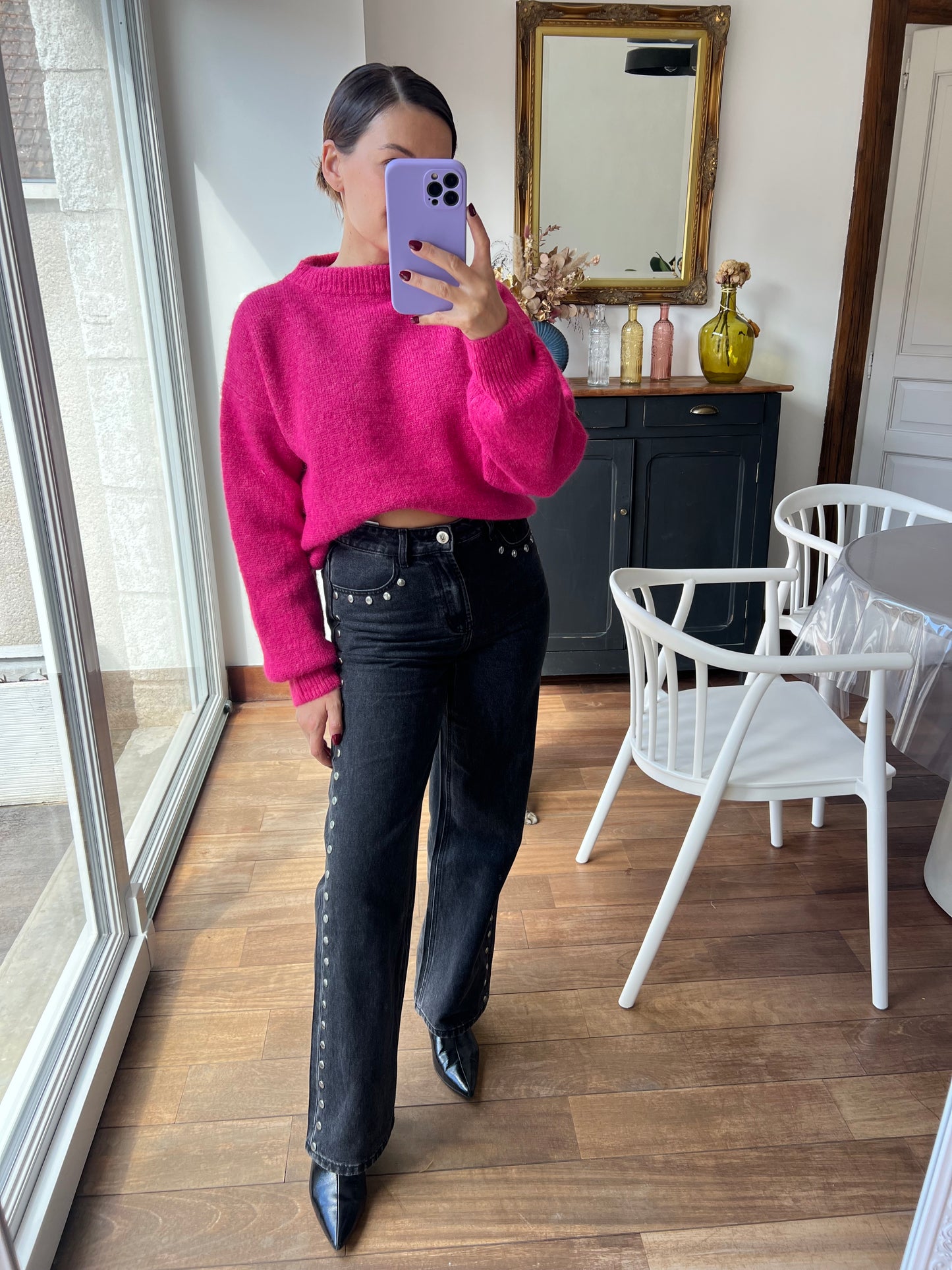 Pull fuschia Henriette