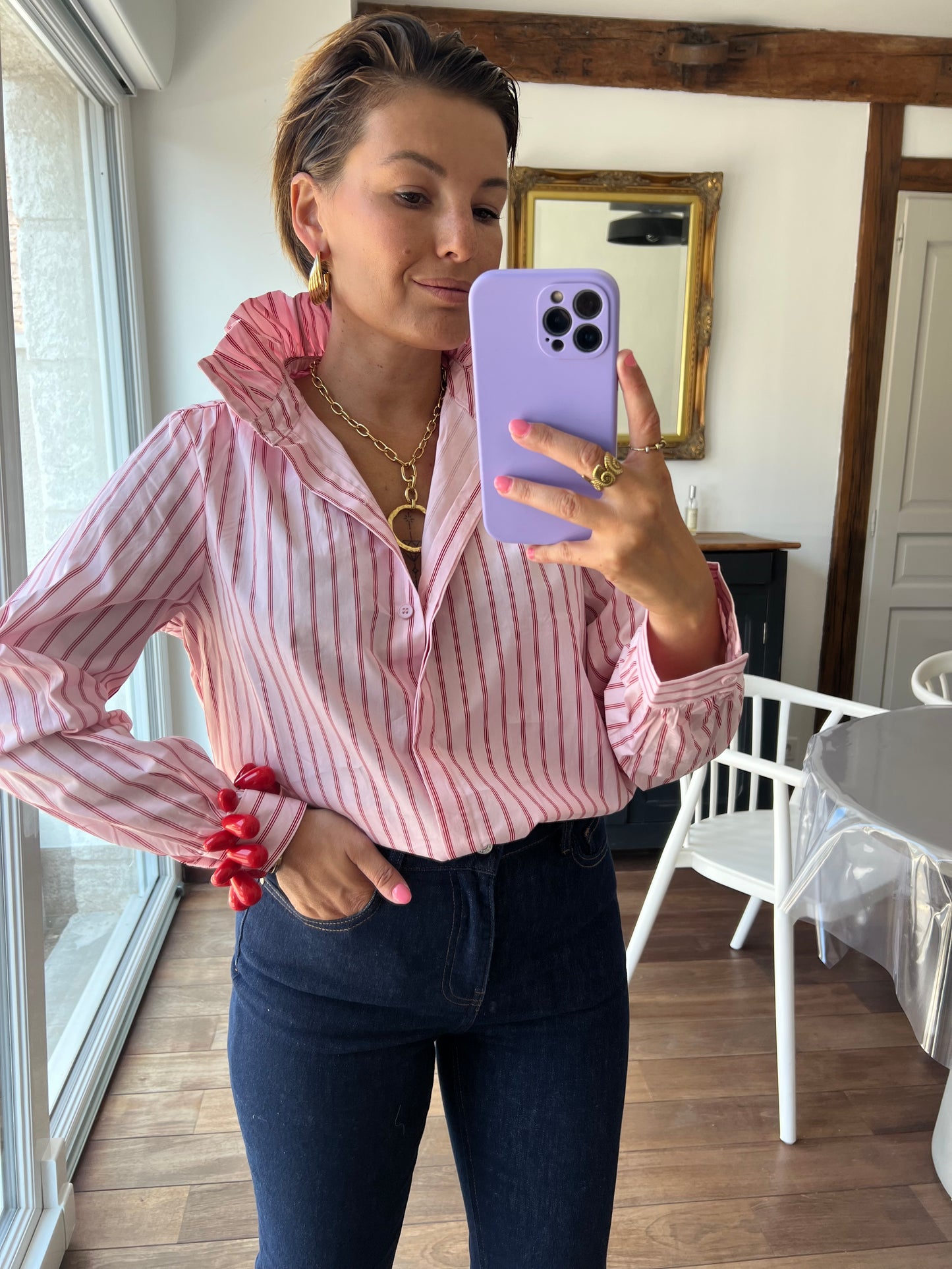 Chemise Garance rose