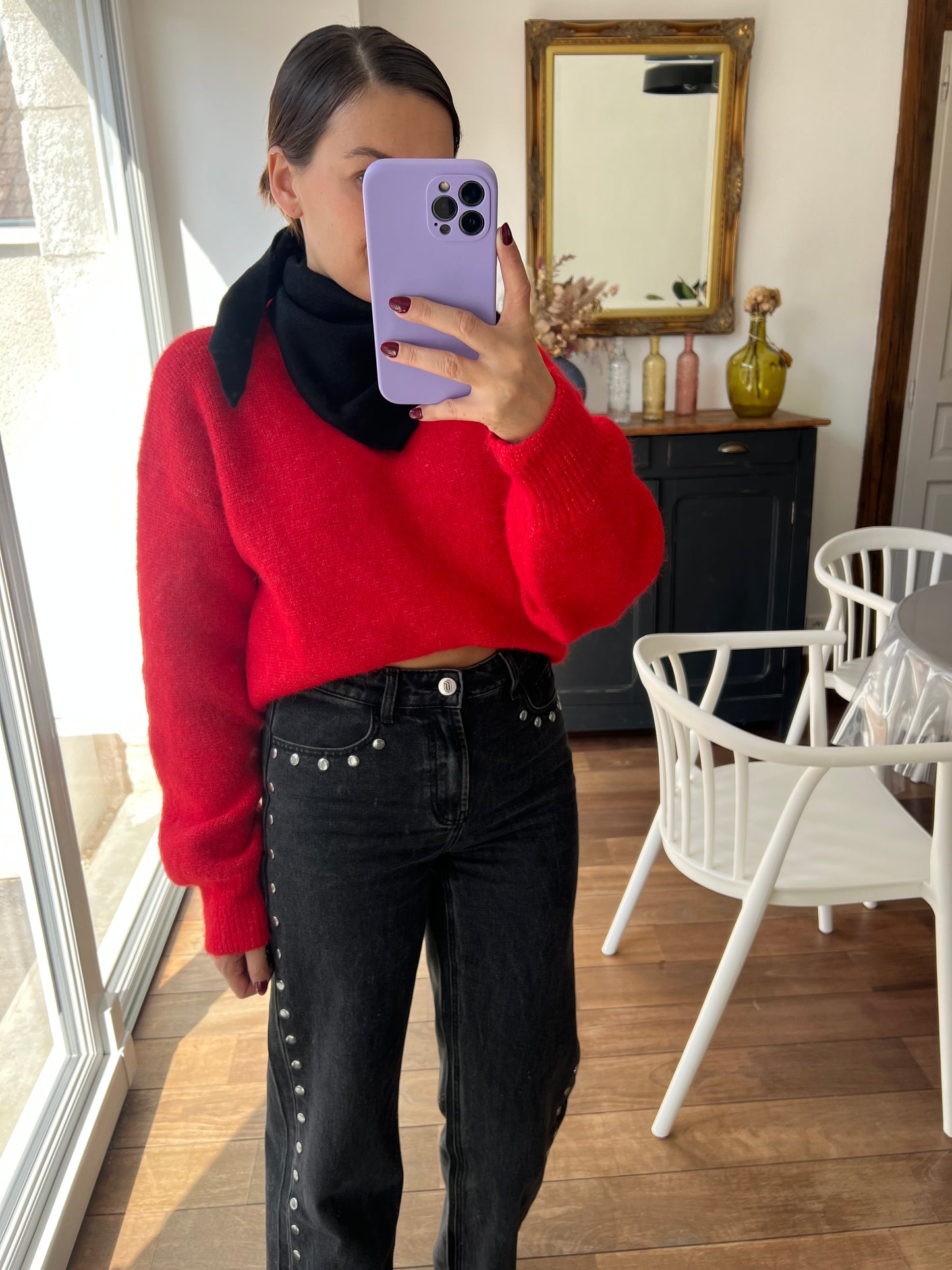 Pull rouge Henriette