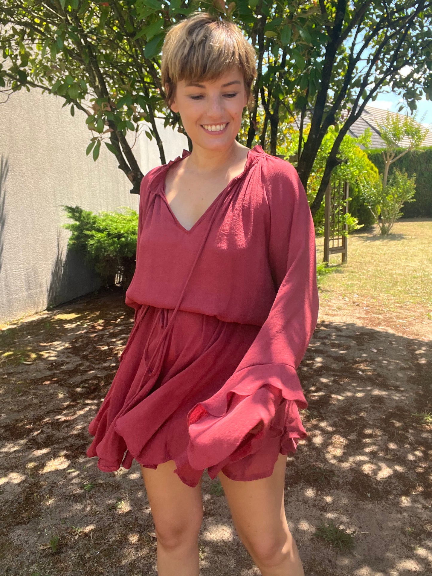 Robe Joséphine brique