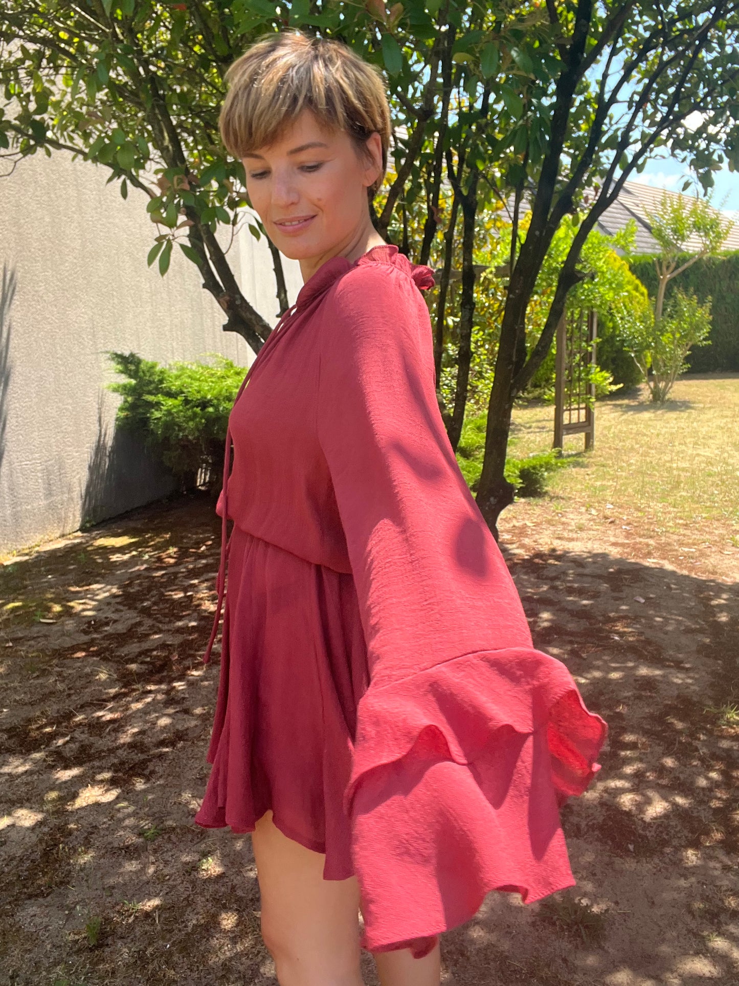 Robe Joséphine brique