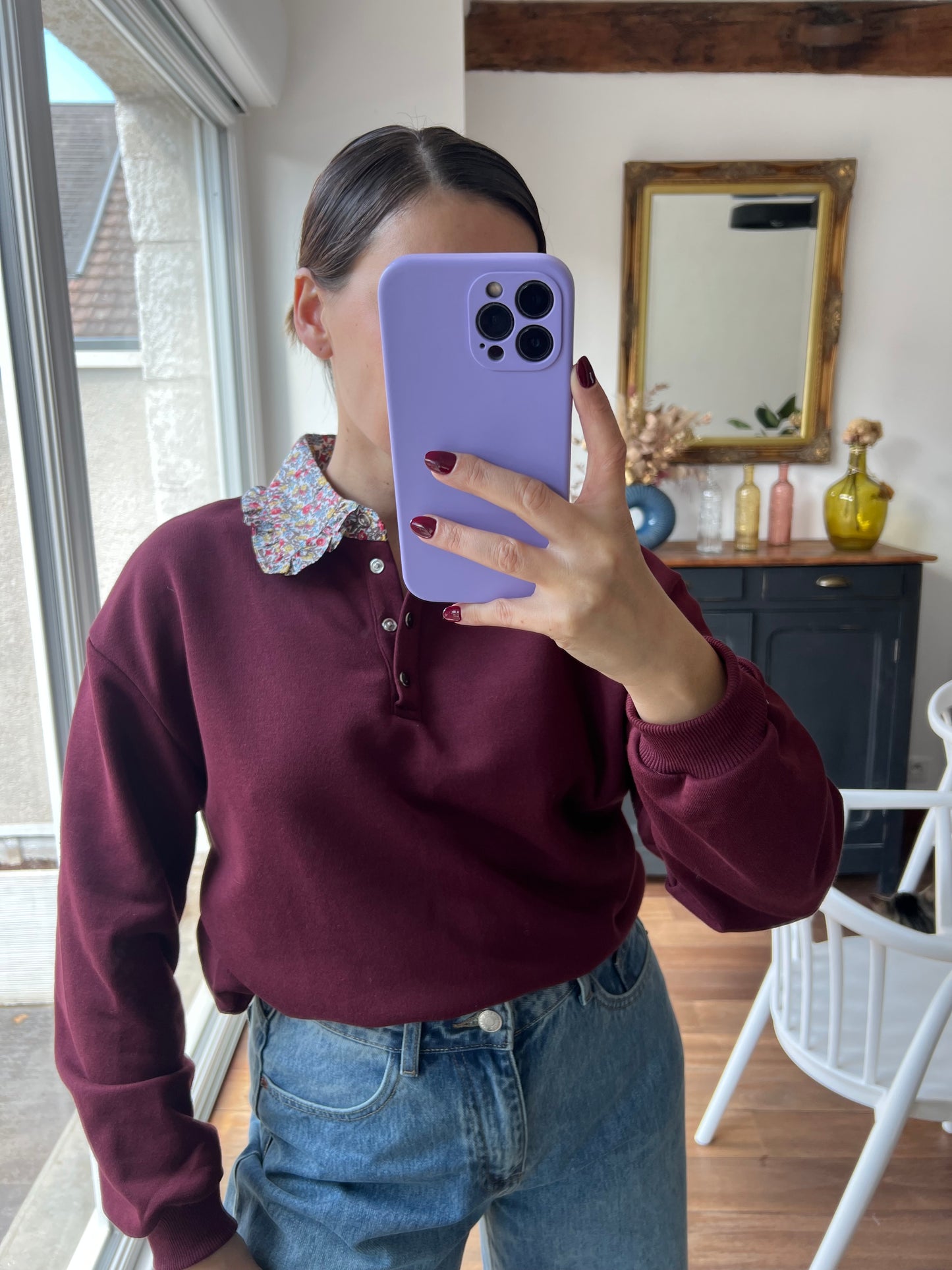 Sweat Huguette Bordeaux