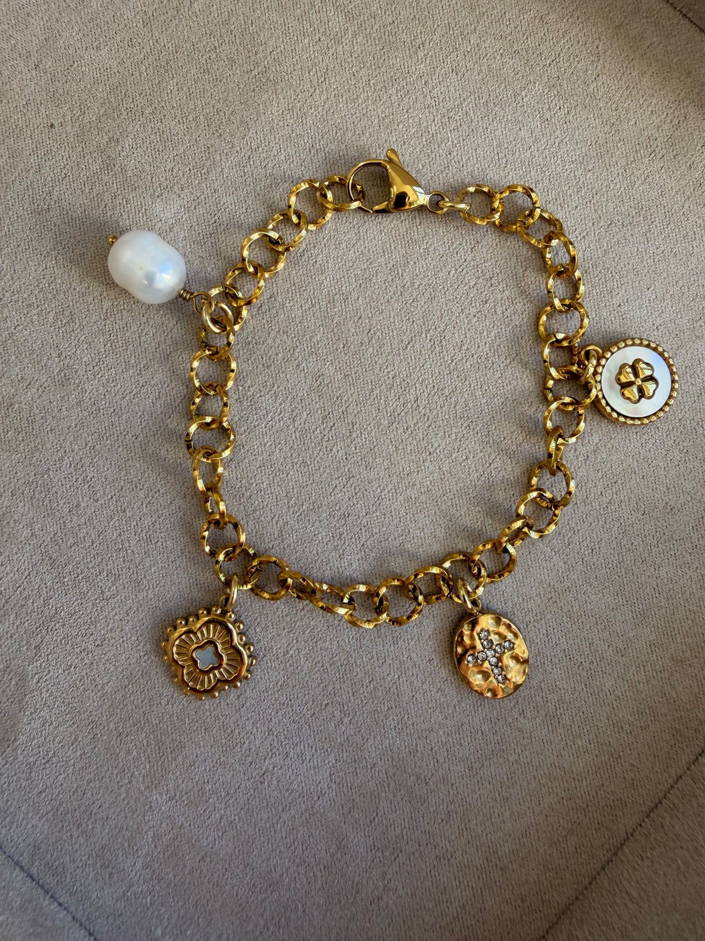 Chaine anneaux striés 6,50mm