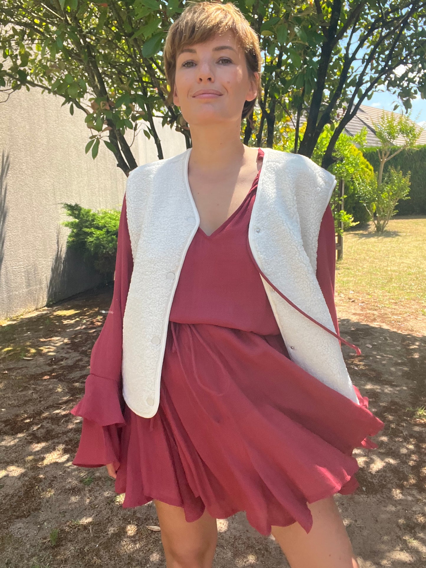 Robe Joséphine brique