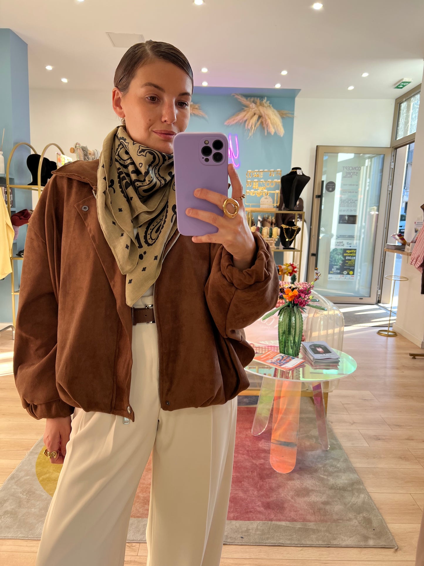 Foulard Judy kaki