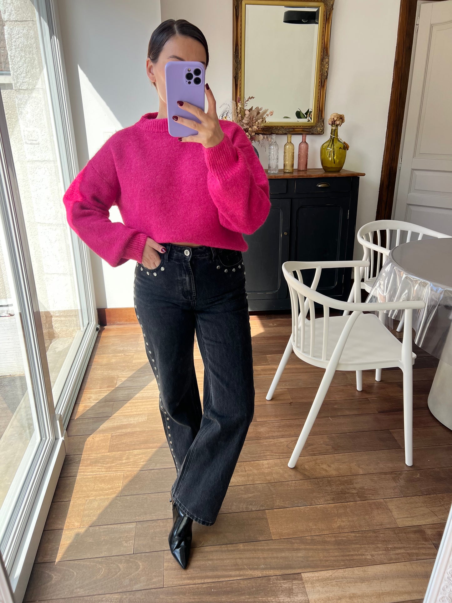 Pull fuschia Henriette
