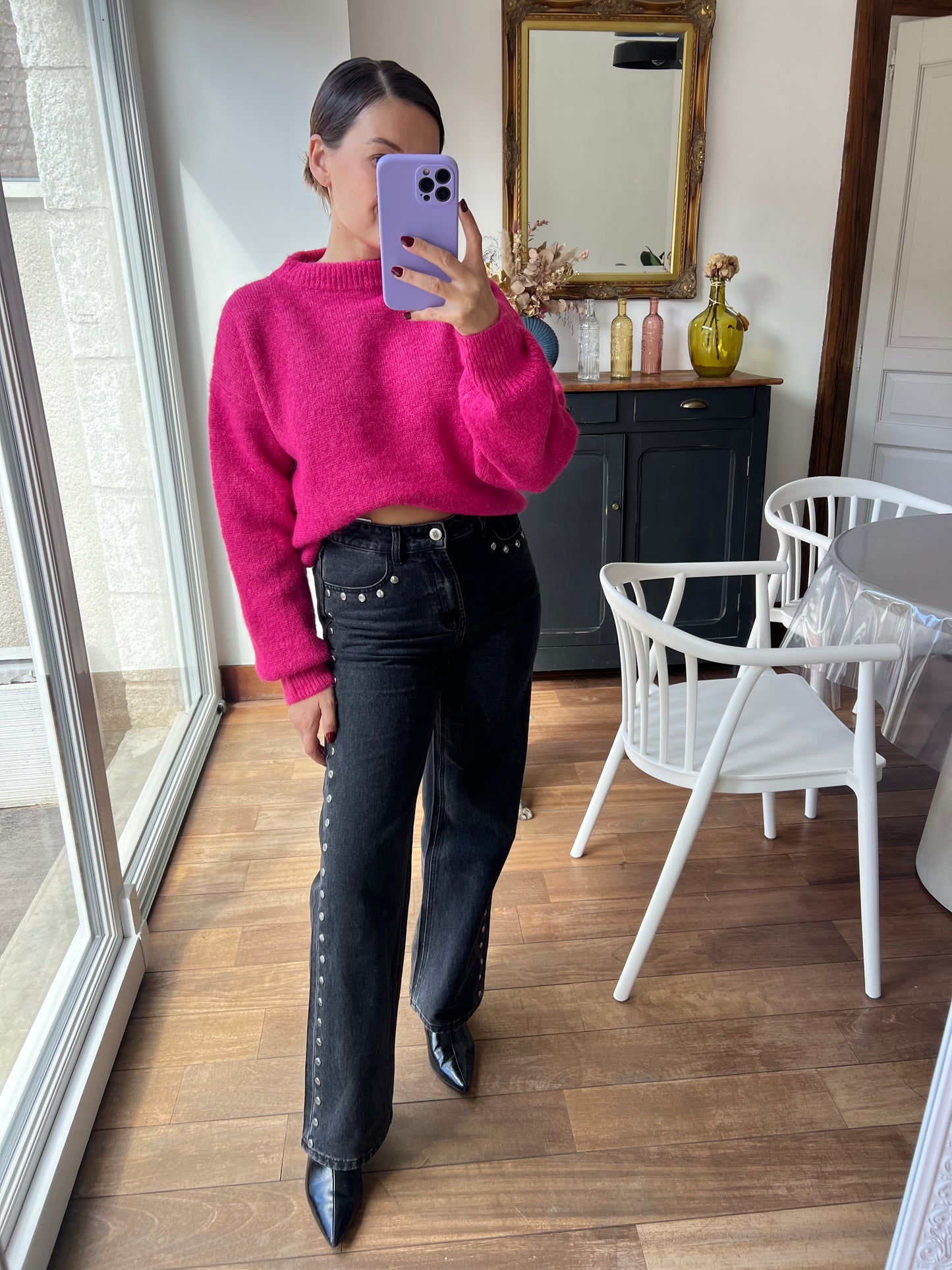 Pull fuschia Henriette