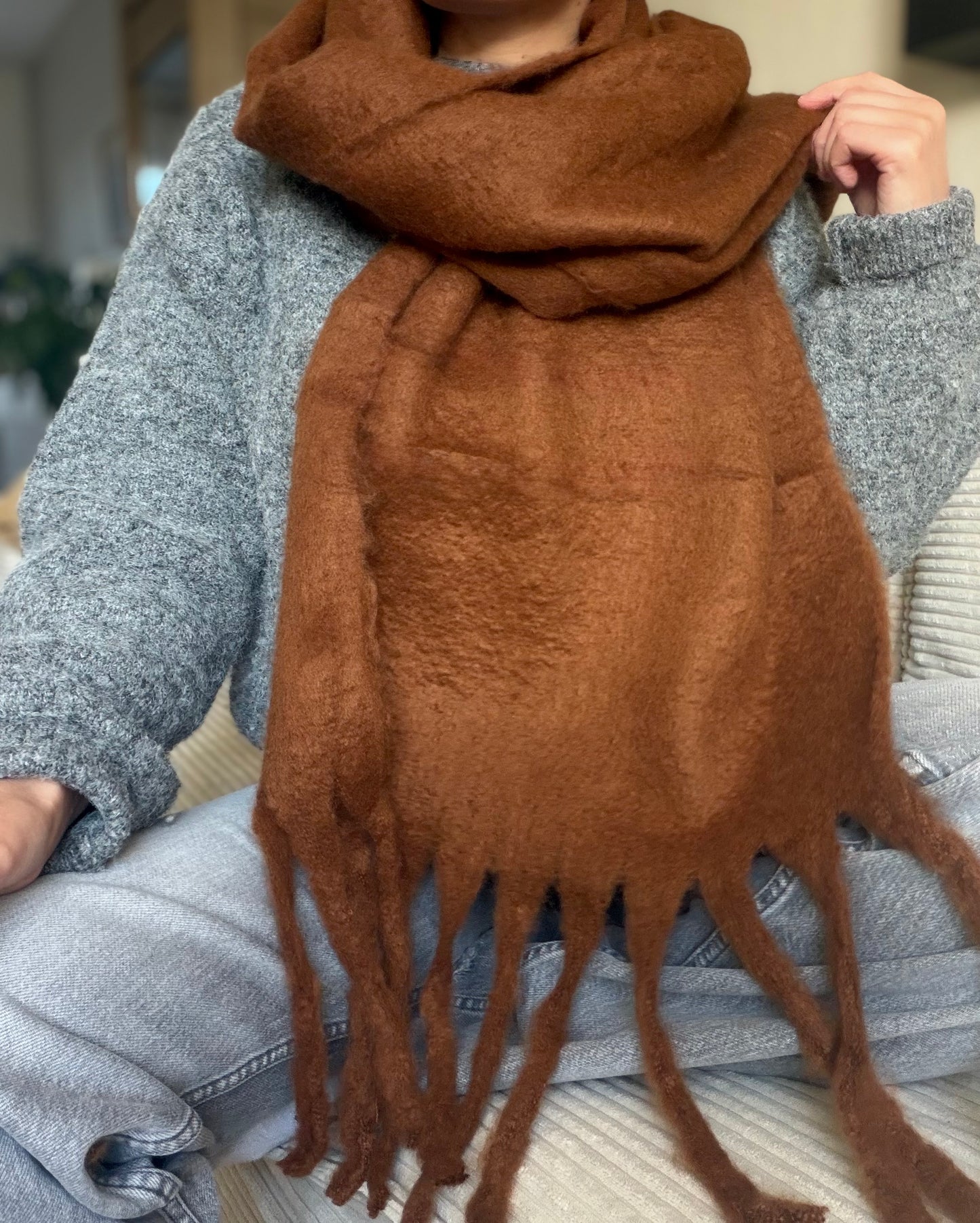 Écharpe marron Nannette