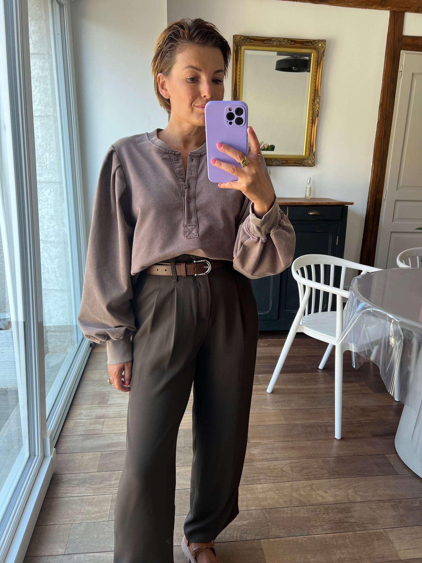 Sweat Jacquot marron
