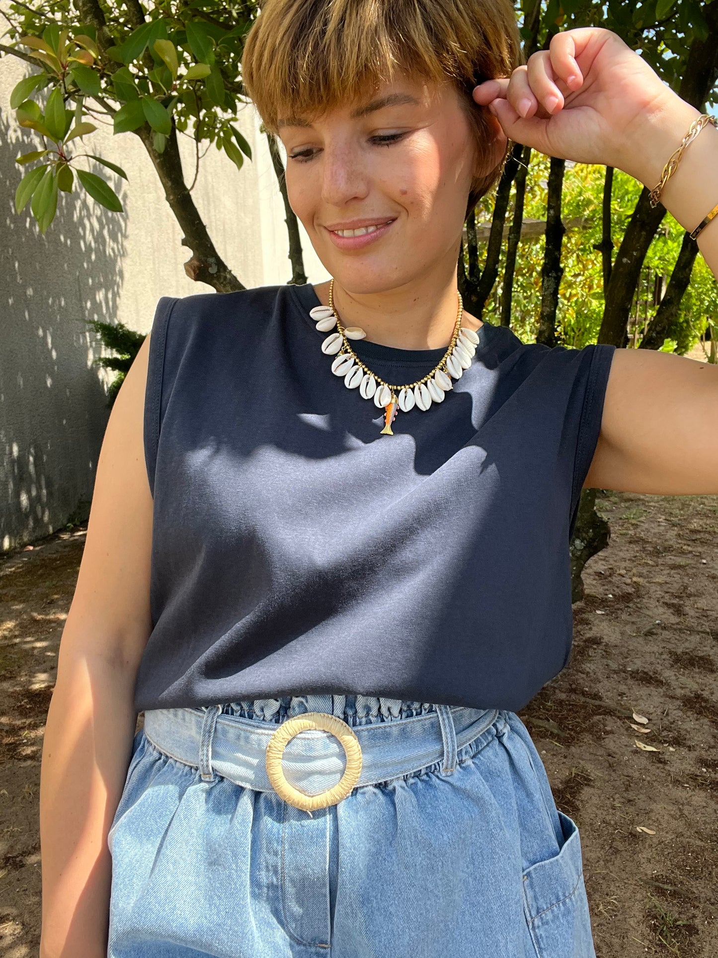 T-shirt Hortense bleu marine