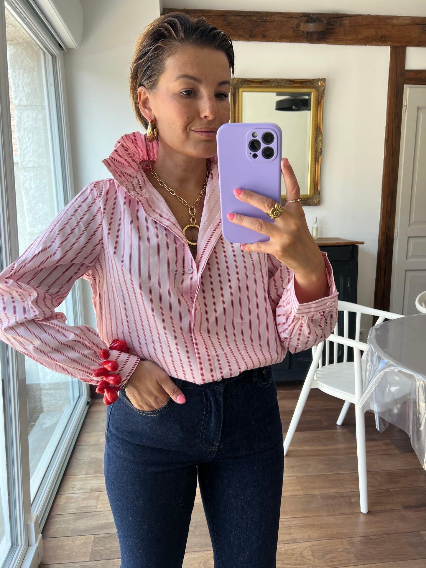 Chemise Garance rose