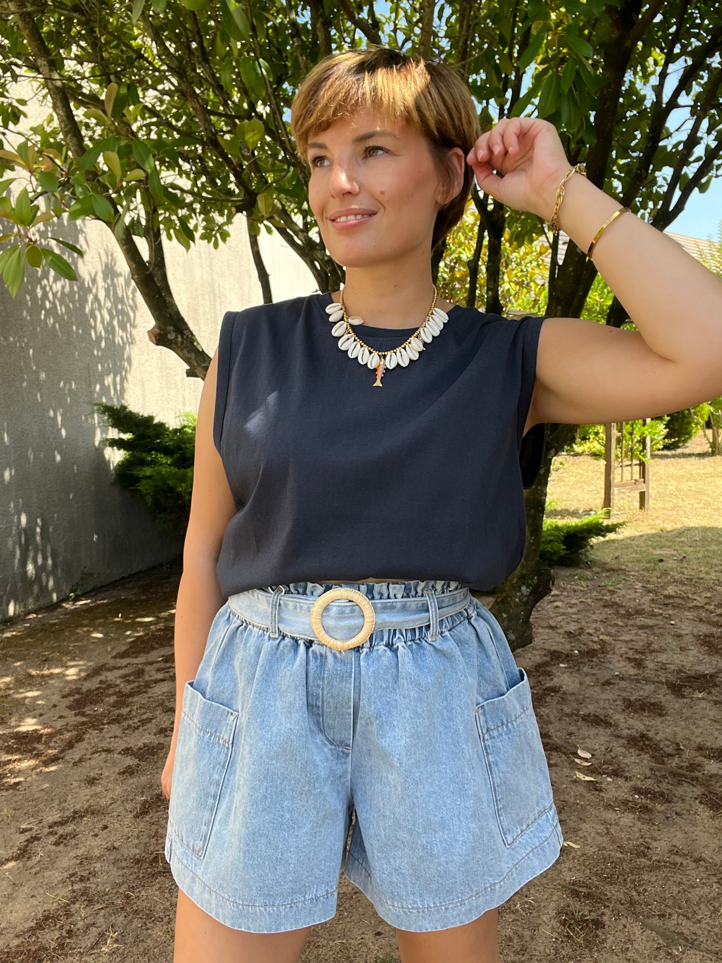 T-shirt Hortense bleu marine