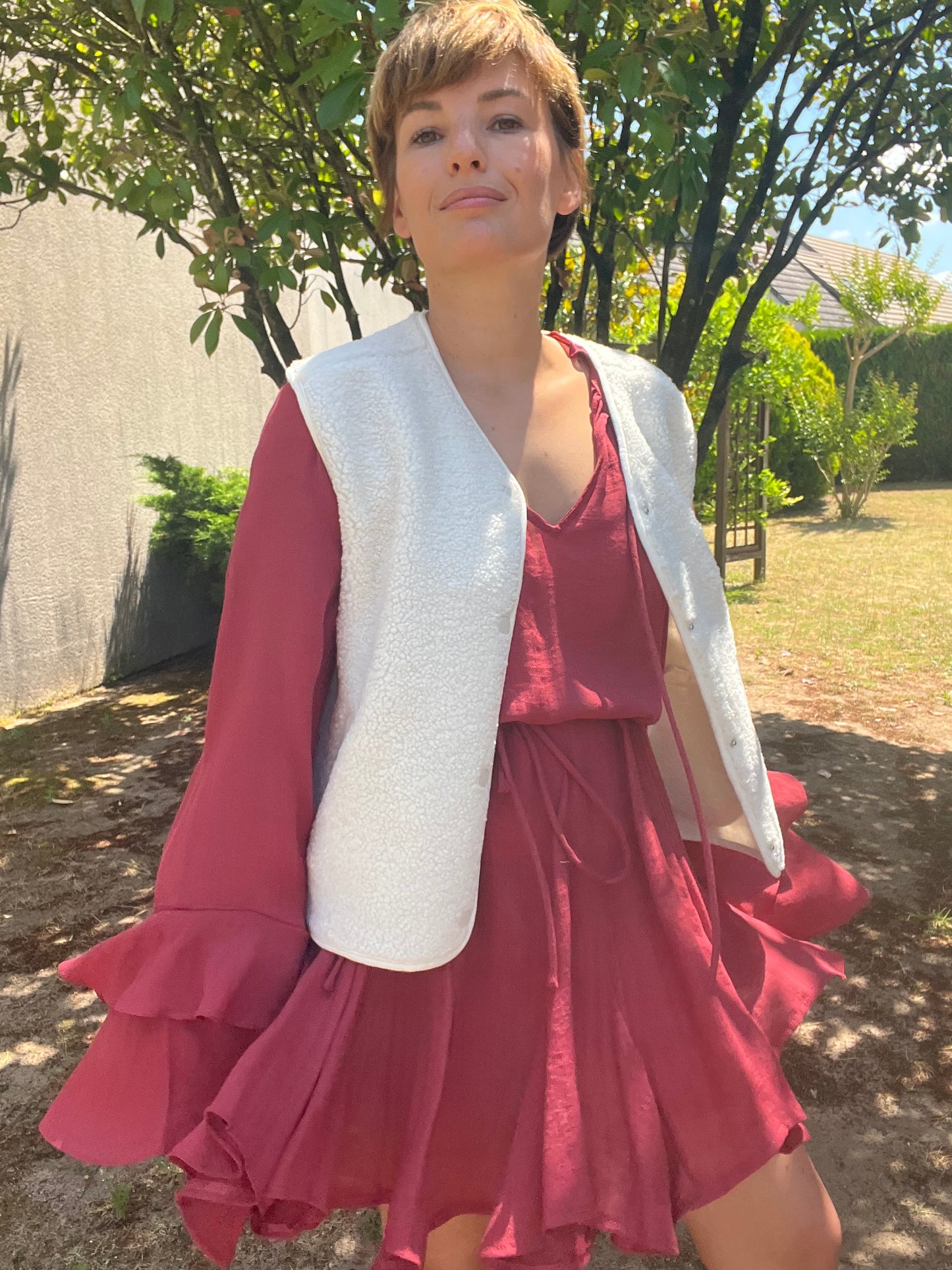 Robe Joséphine brique