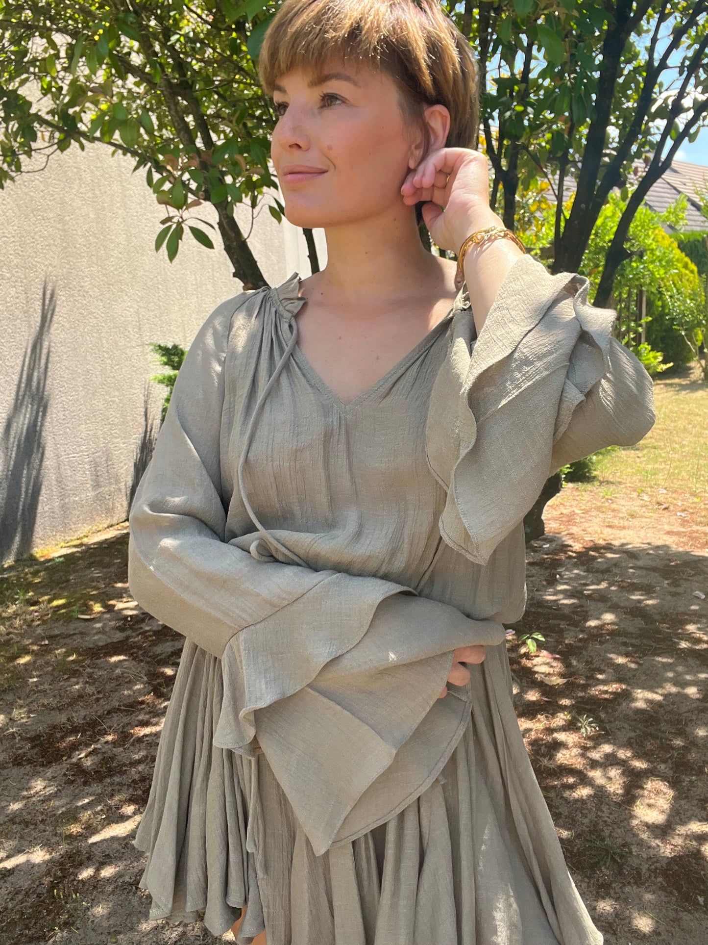 Robe Joséphine kaki