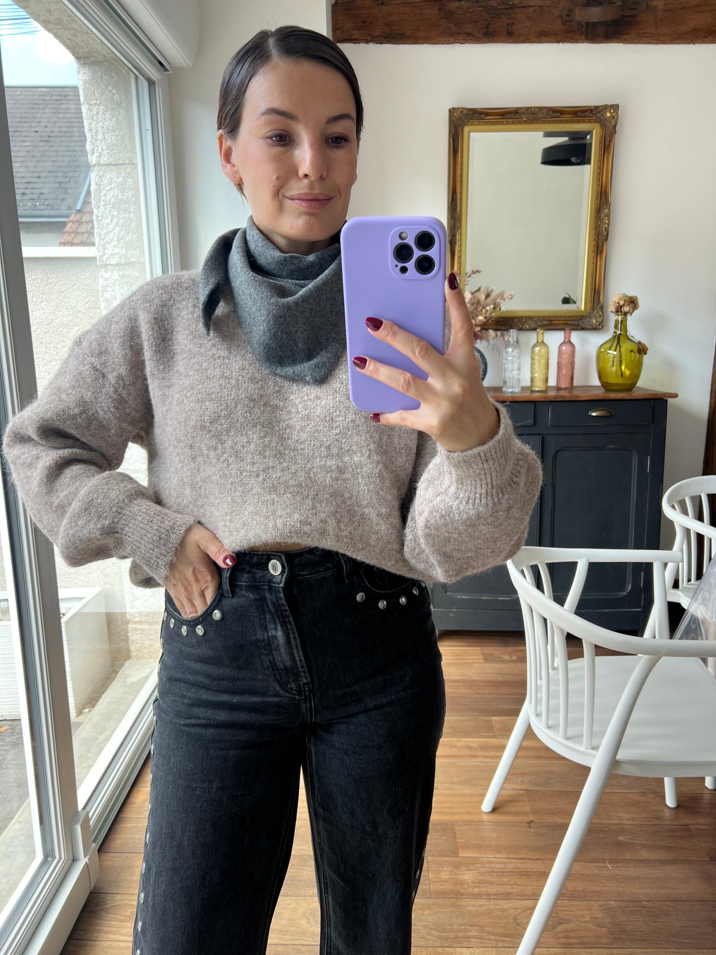 Écharpe gris Bernadette