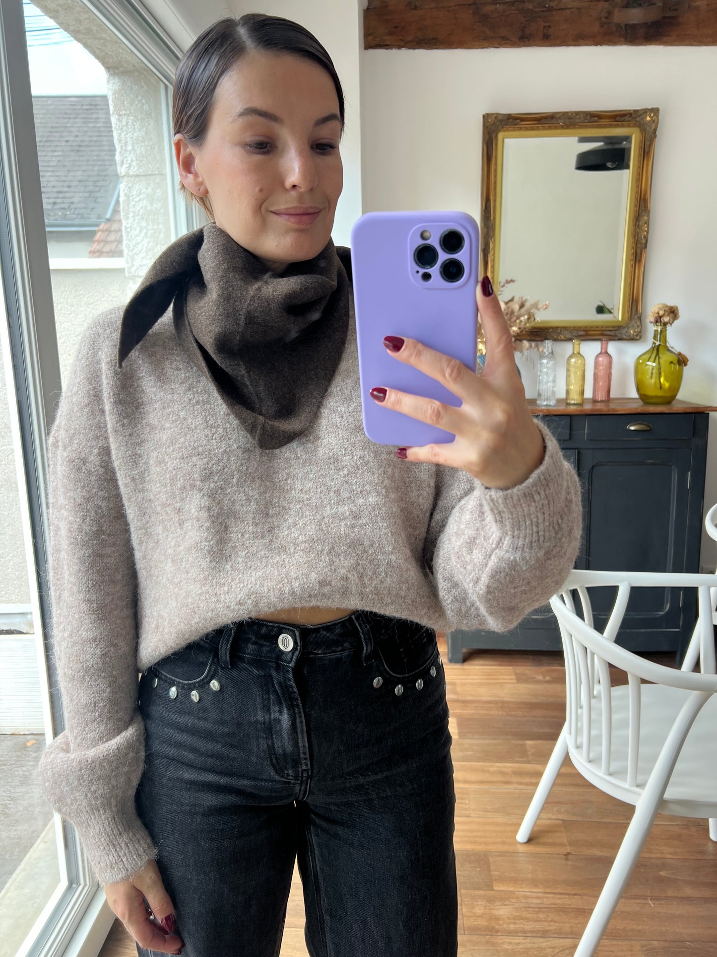 Écharpe marron Bernadette