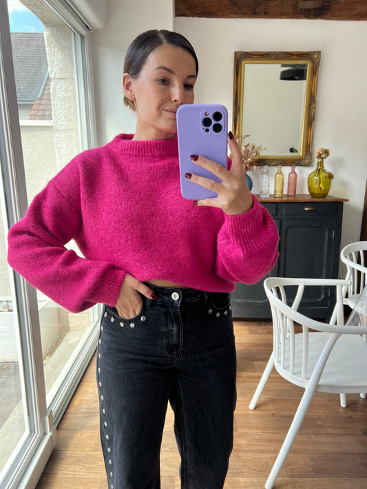 Pull fuschia Henriette