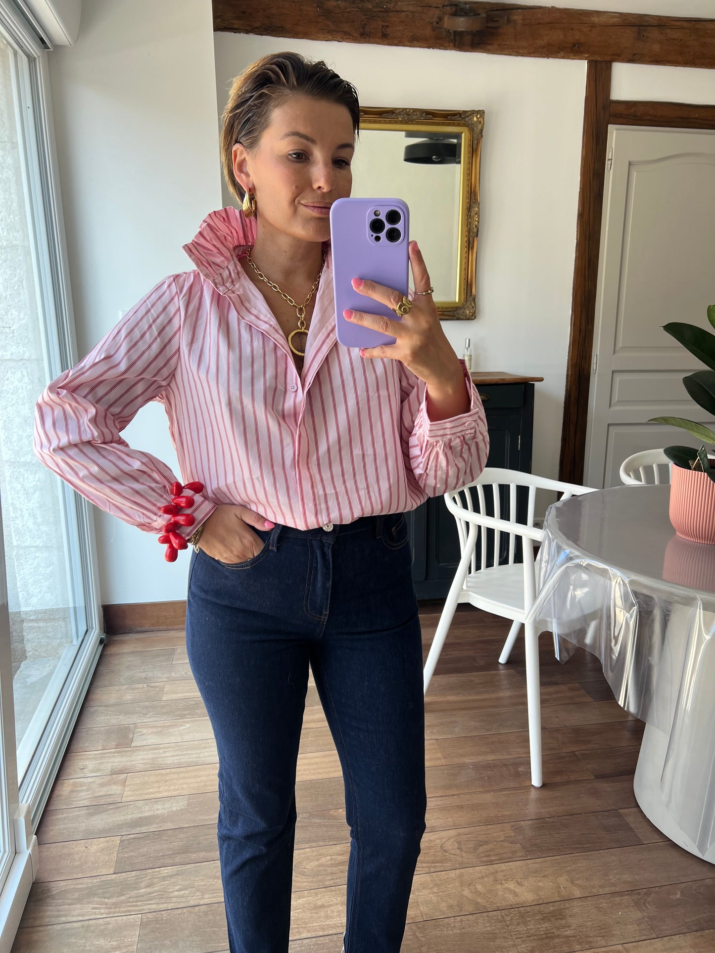 Chemise Garance rose