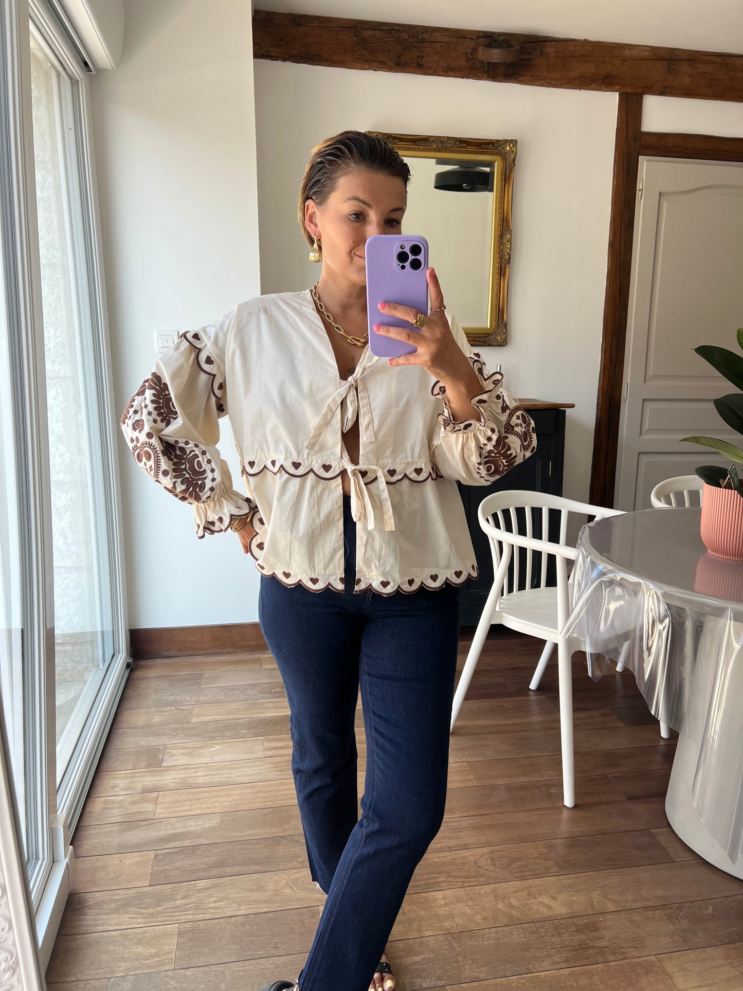 Chemise capucine beige