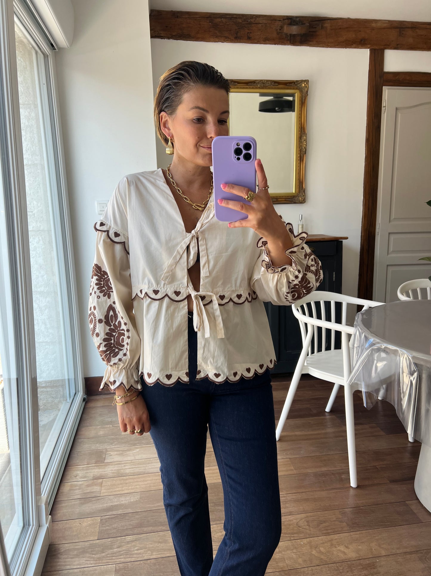 Chemise capucine beige