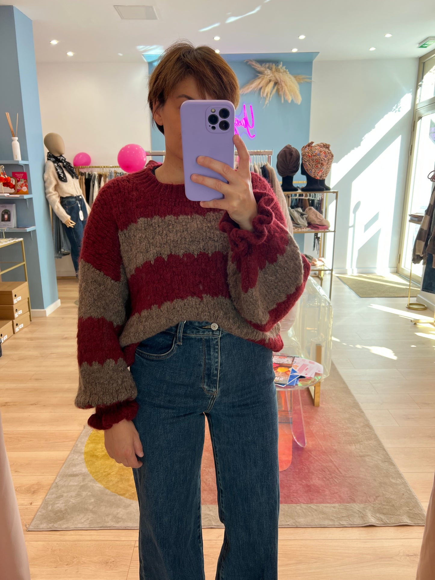 Pull bordeaux Yvette