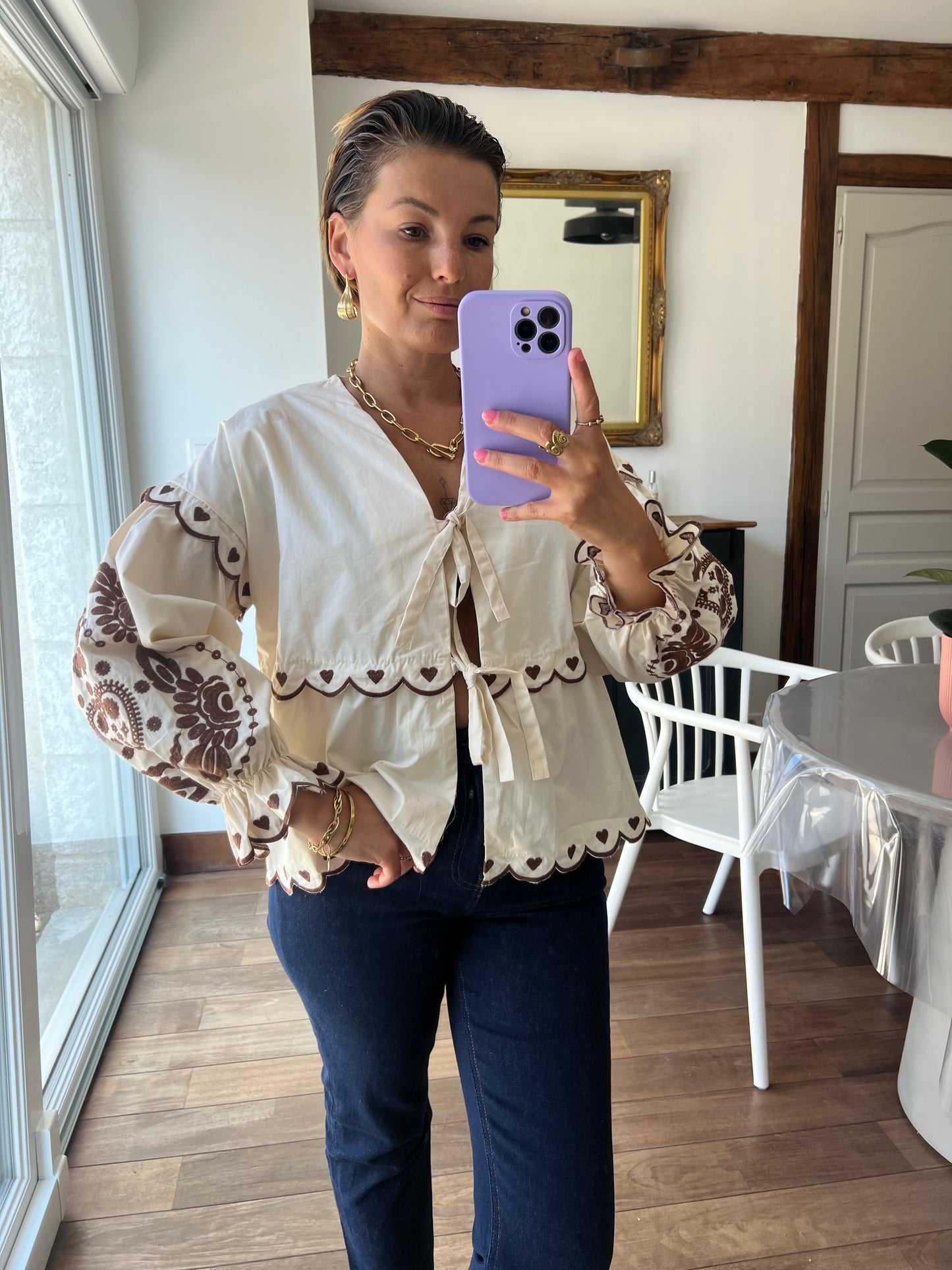 Chemise capucine beige