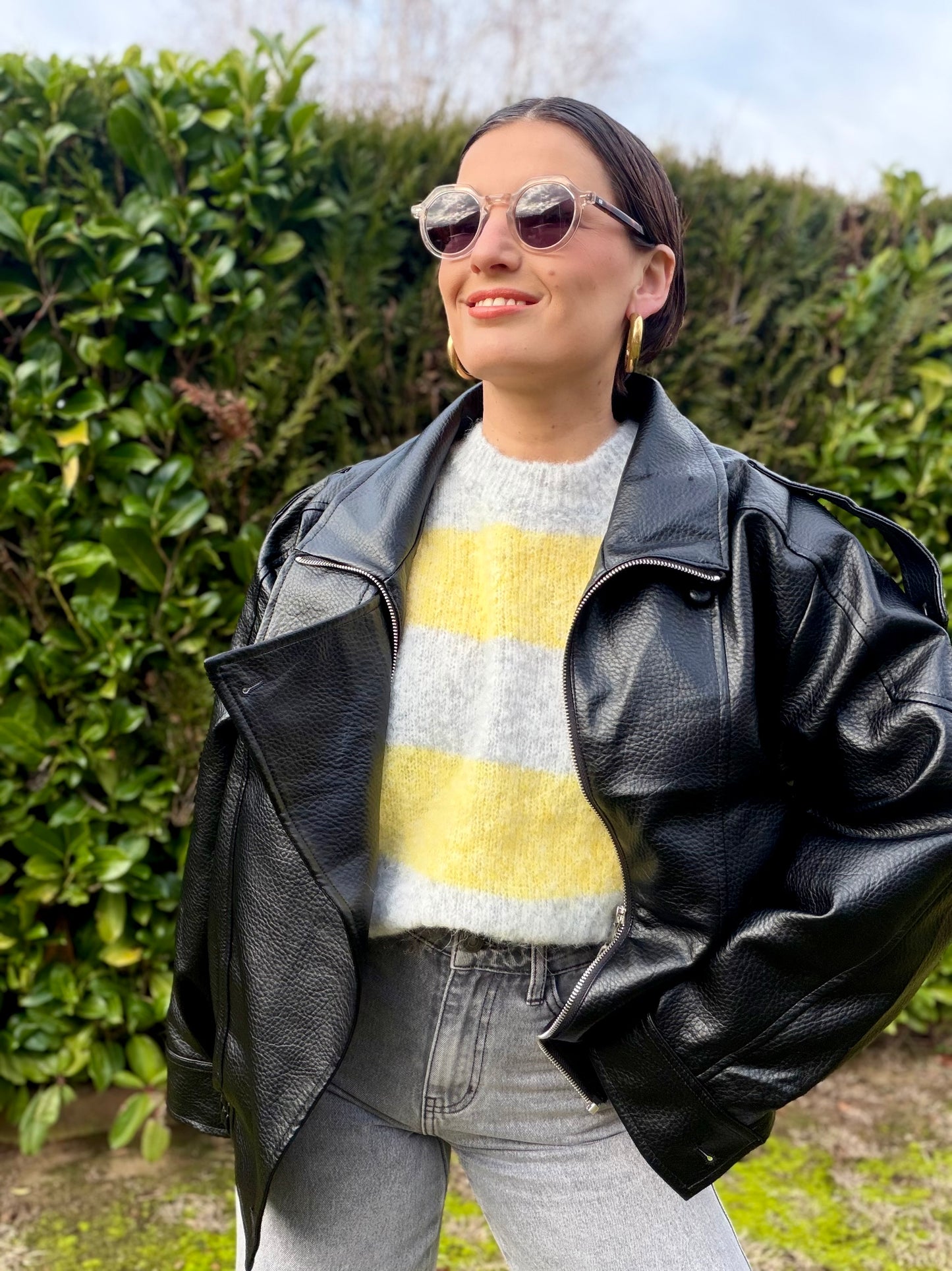 Pull Houna gris/jaune