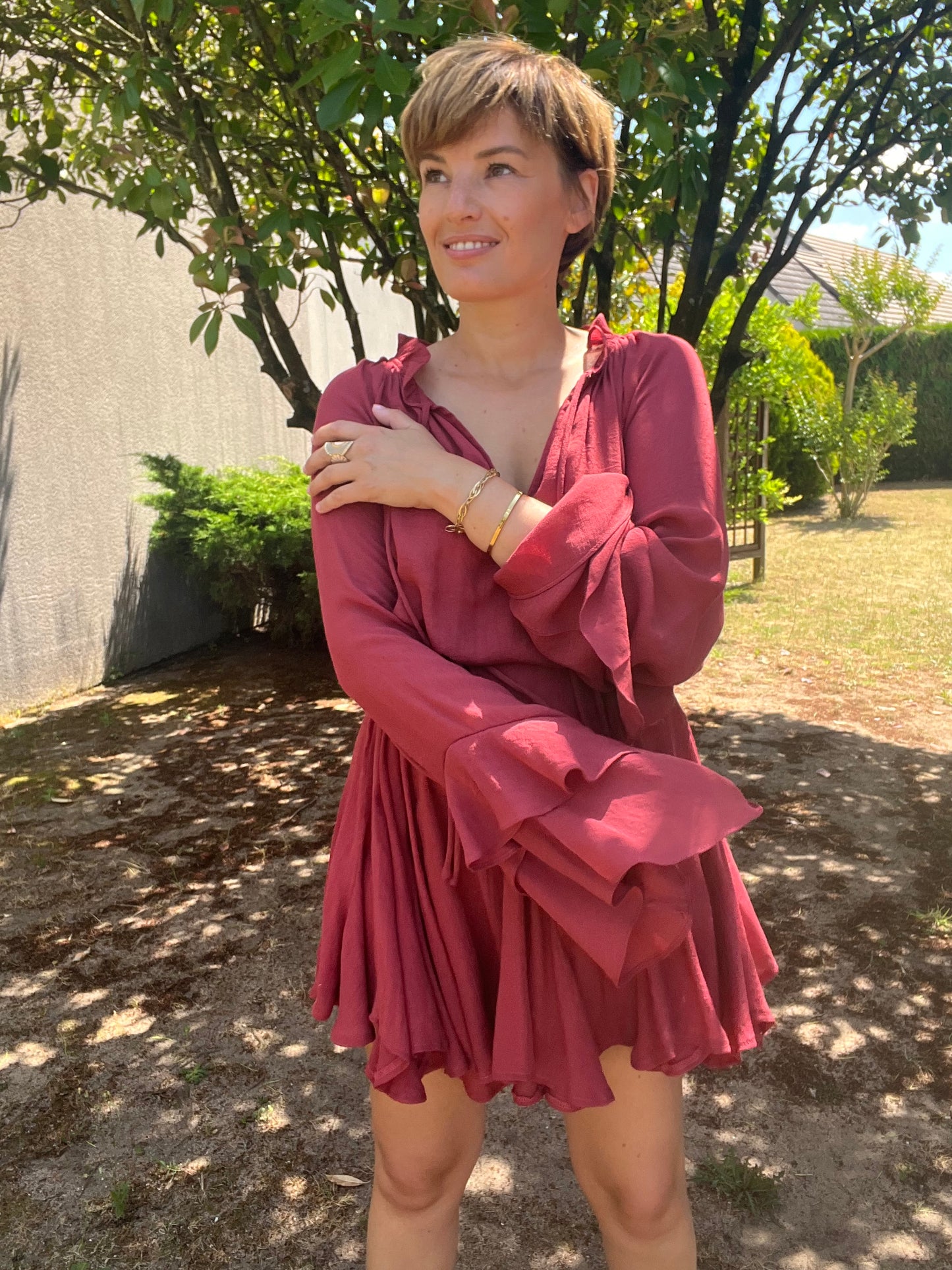 Robe Joséphine brique