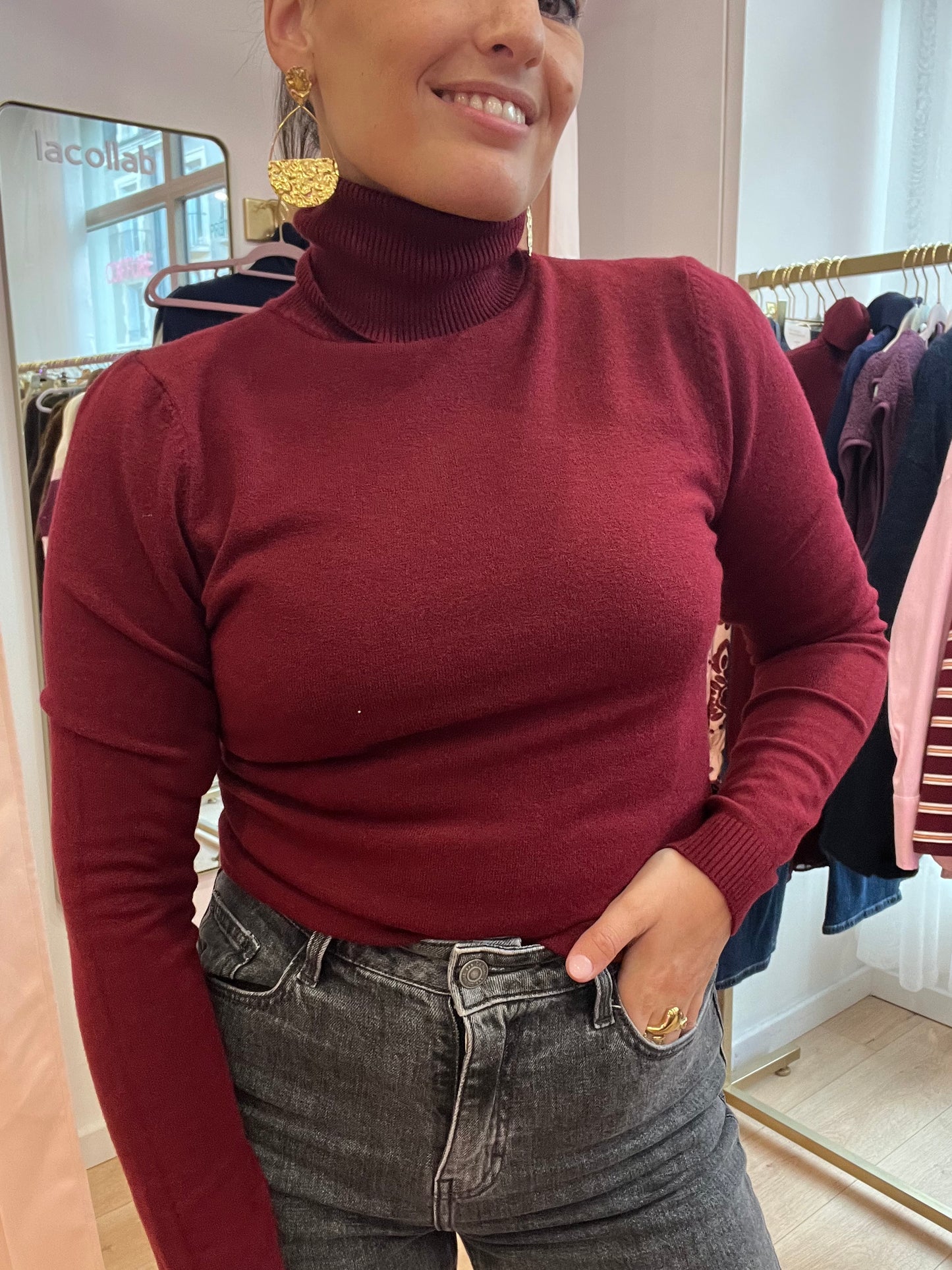 Pull Sandro bordeaux