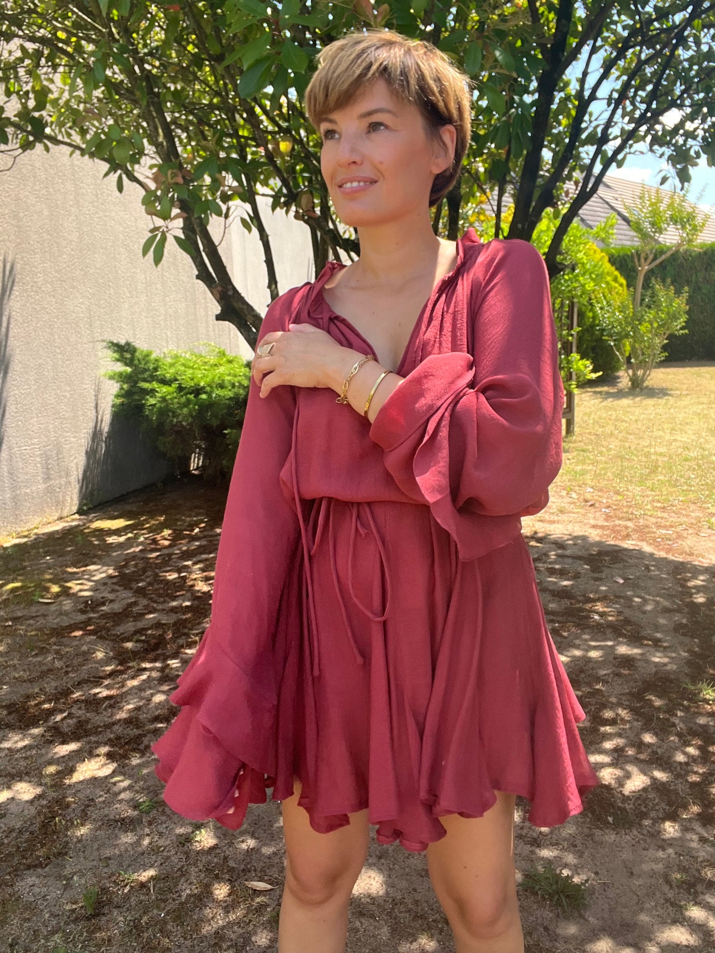 Robe Joséphine brique