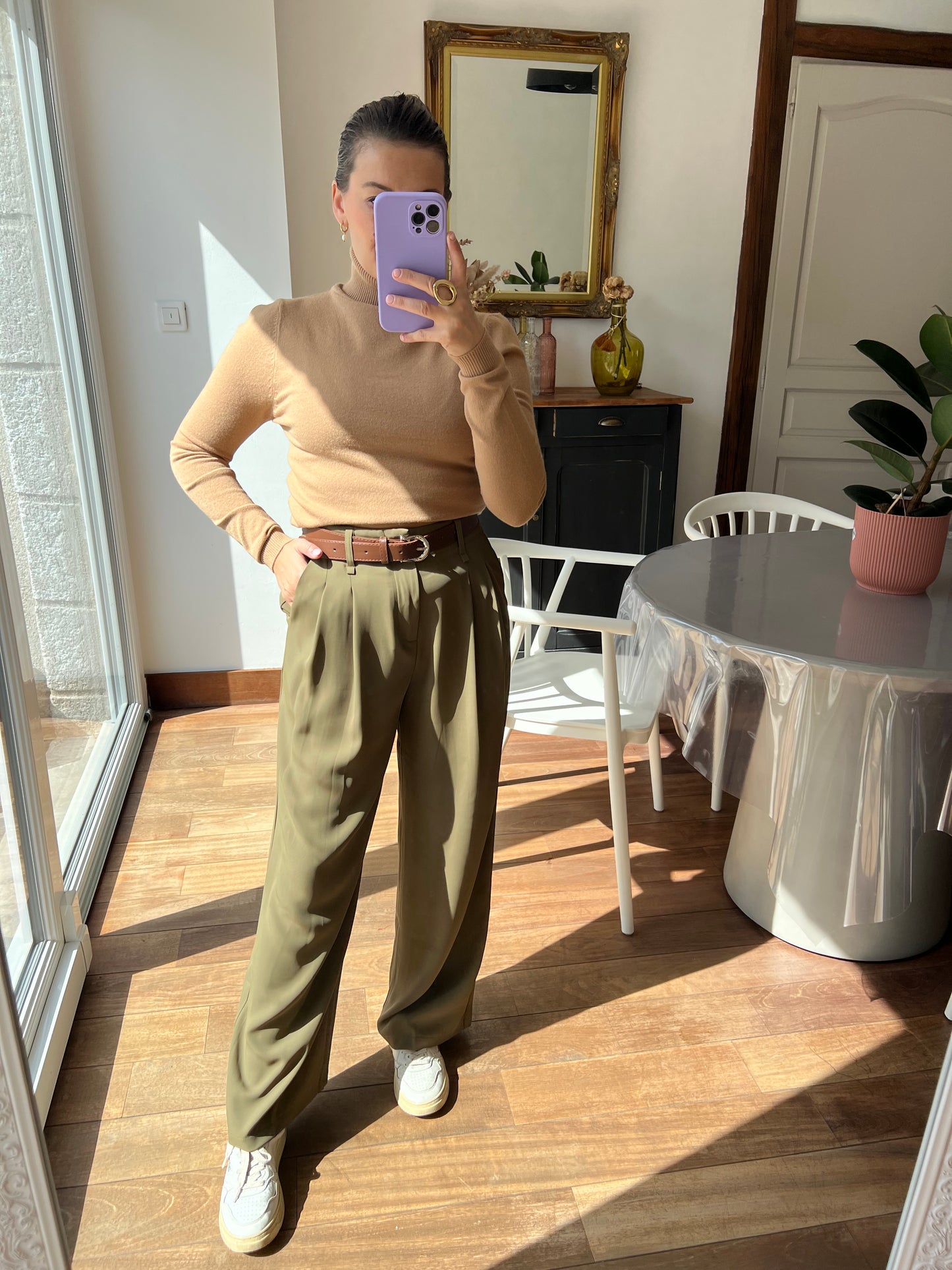 Pantalon Lauriane vert sage