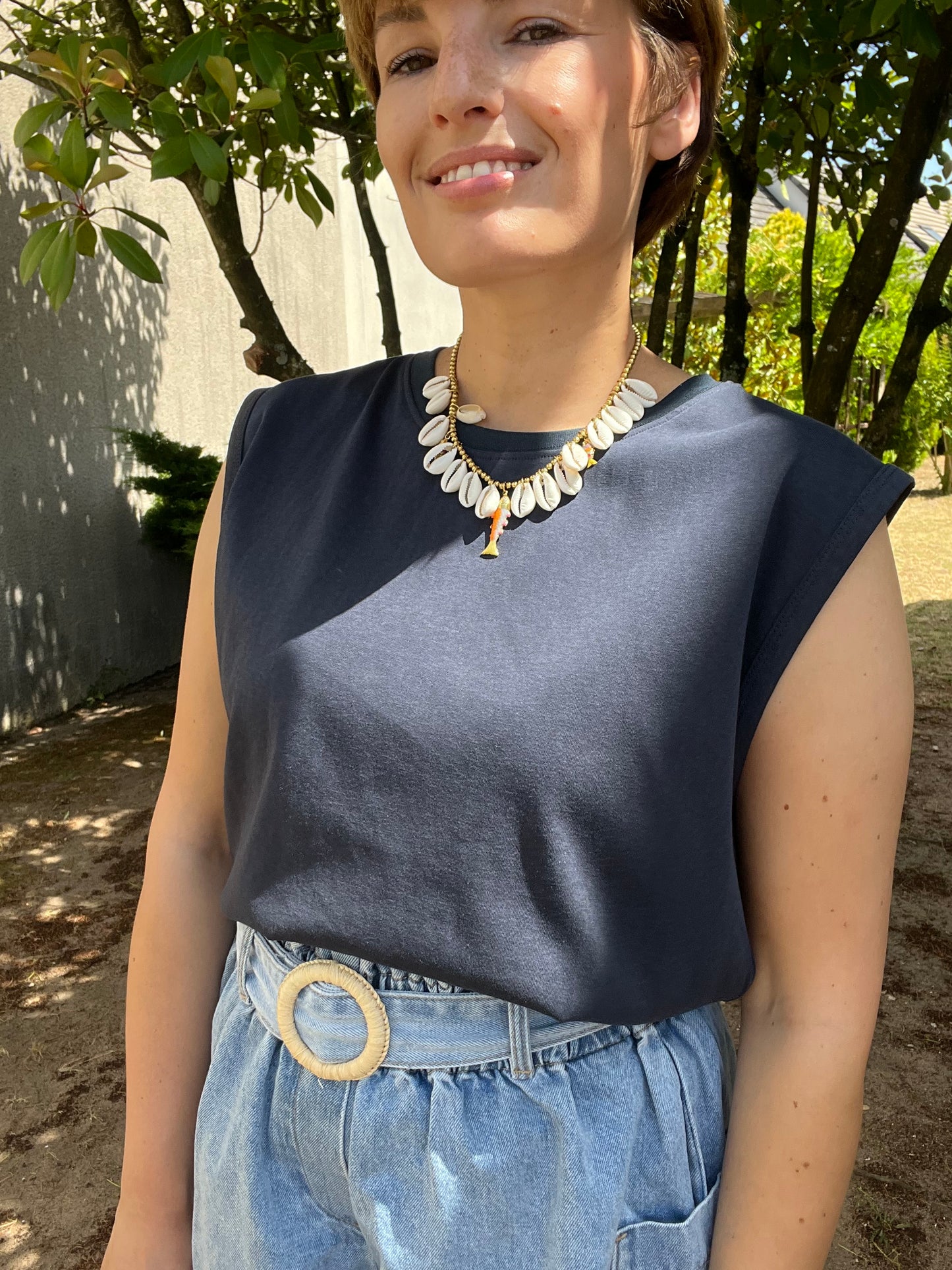 T-shirt Hortense bleu marine