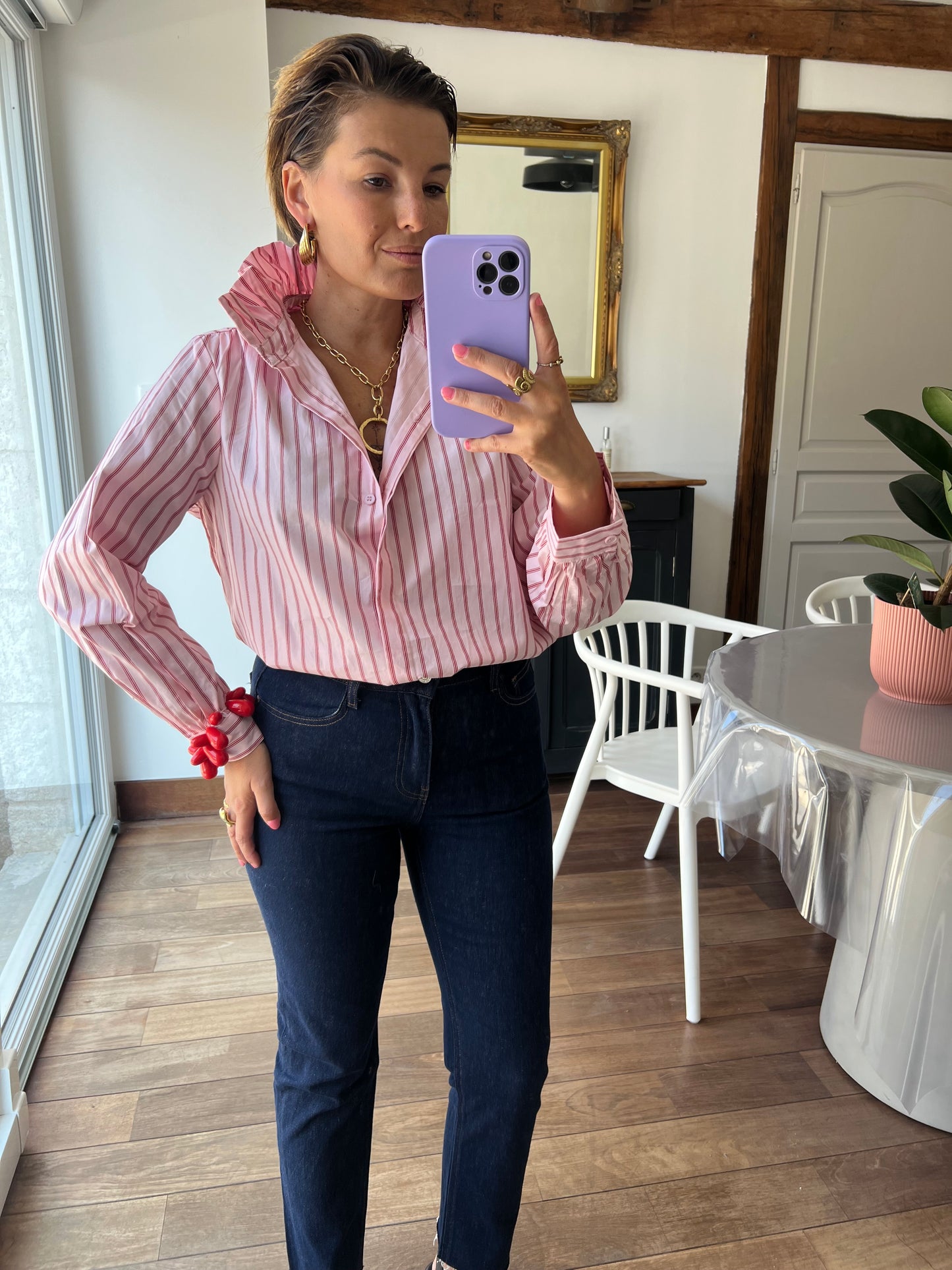 Chemise Garance rose
