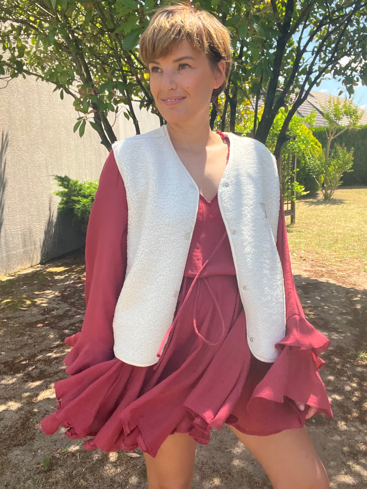Robe Joséphine brique