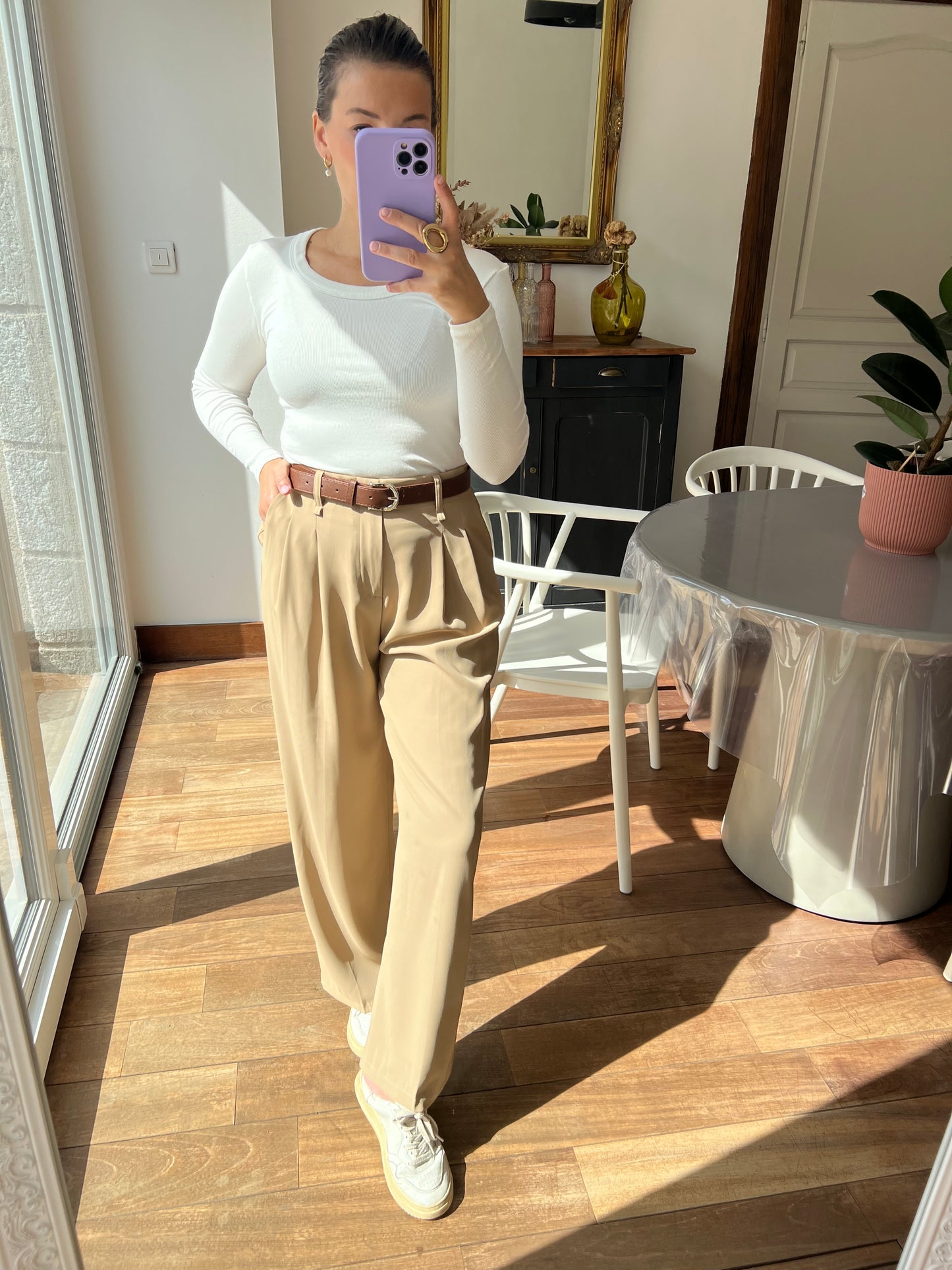 Pantalon Lauriane beige foncé