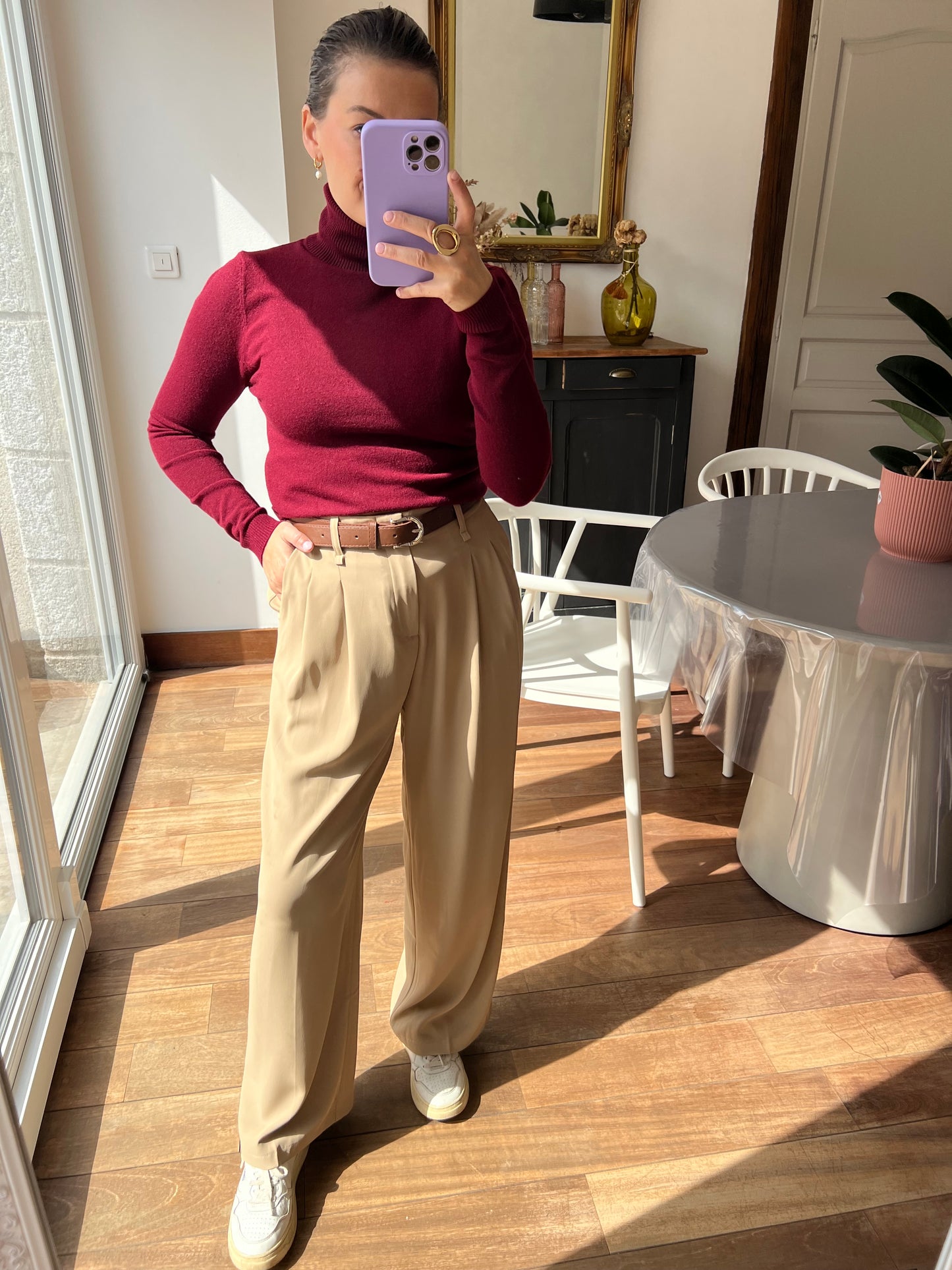 Pantalon Lauriane beige foncé