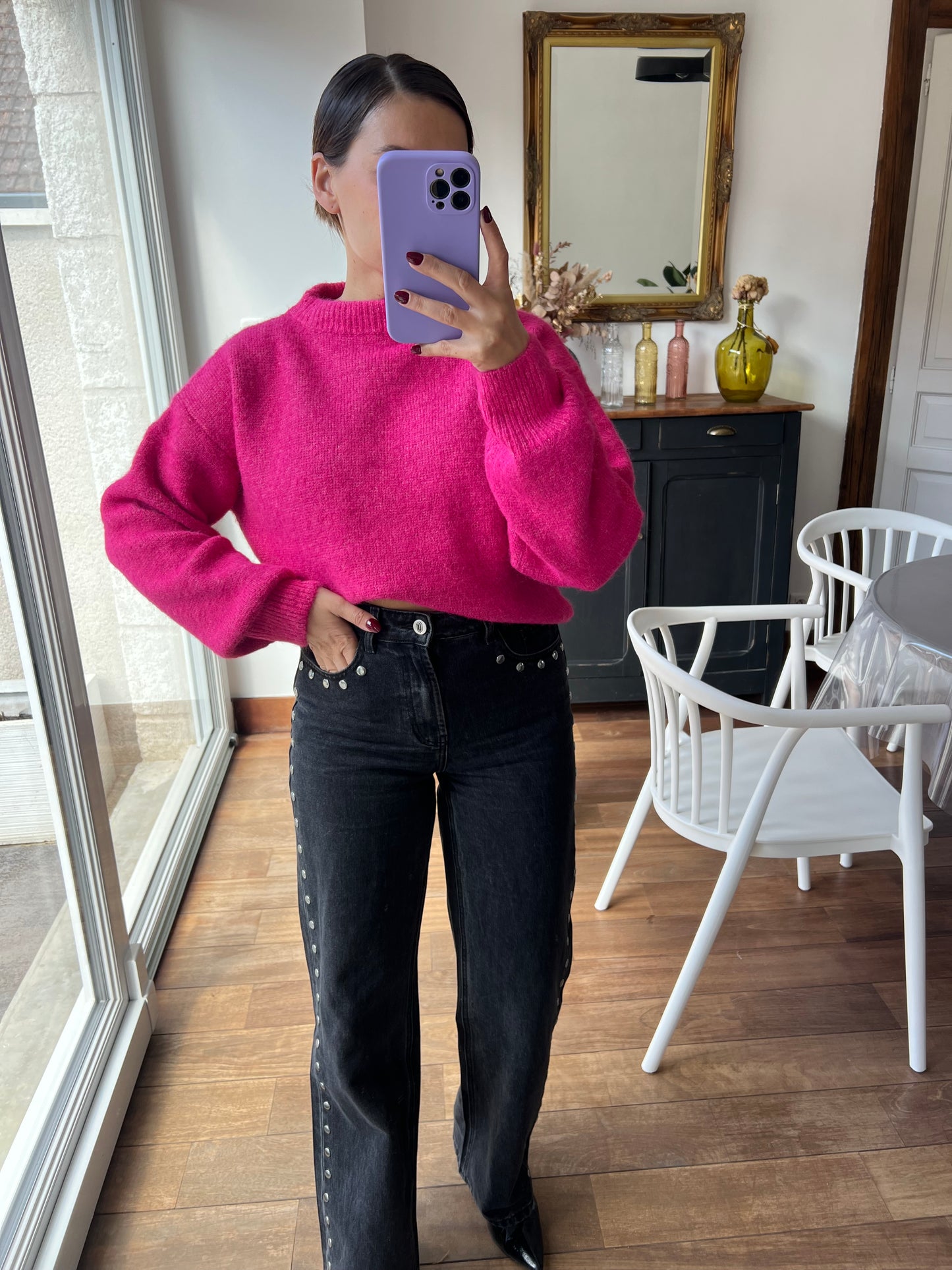 Pull fuschia Henriette