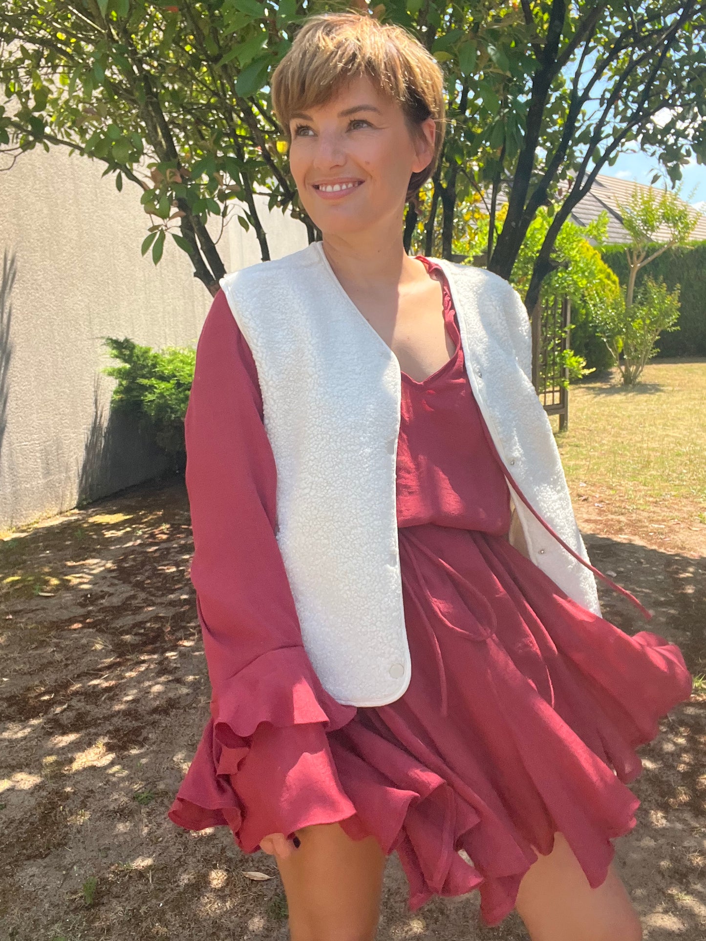 Robe Joséphine brique