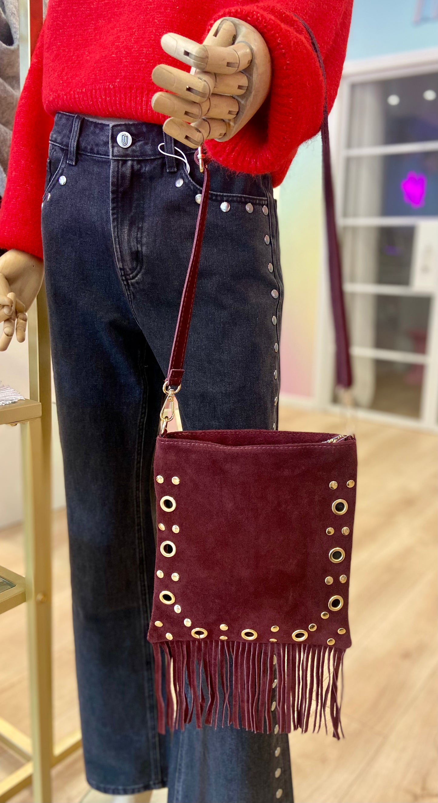 Sac Scarlette lie de vin