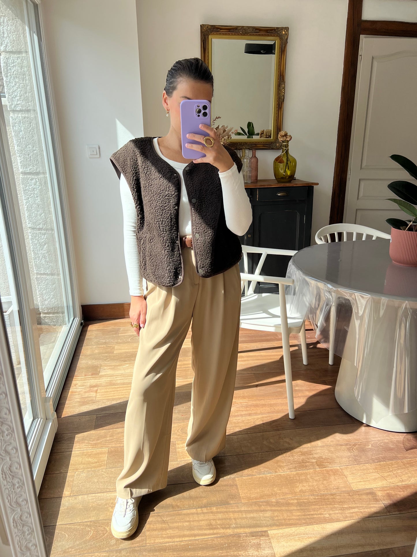 Pantalon Lauriane beige foncé