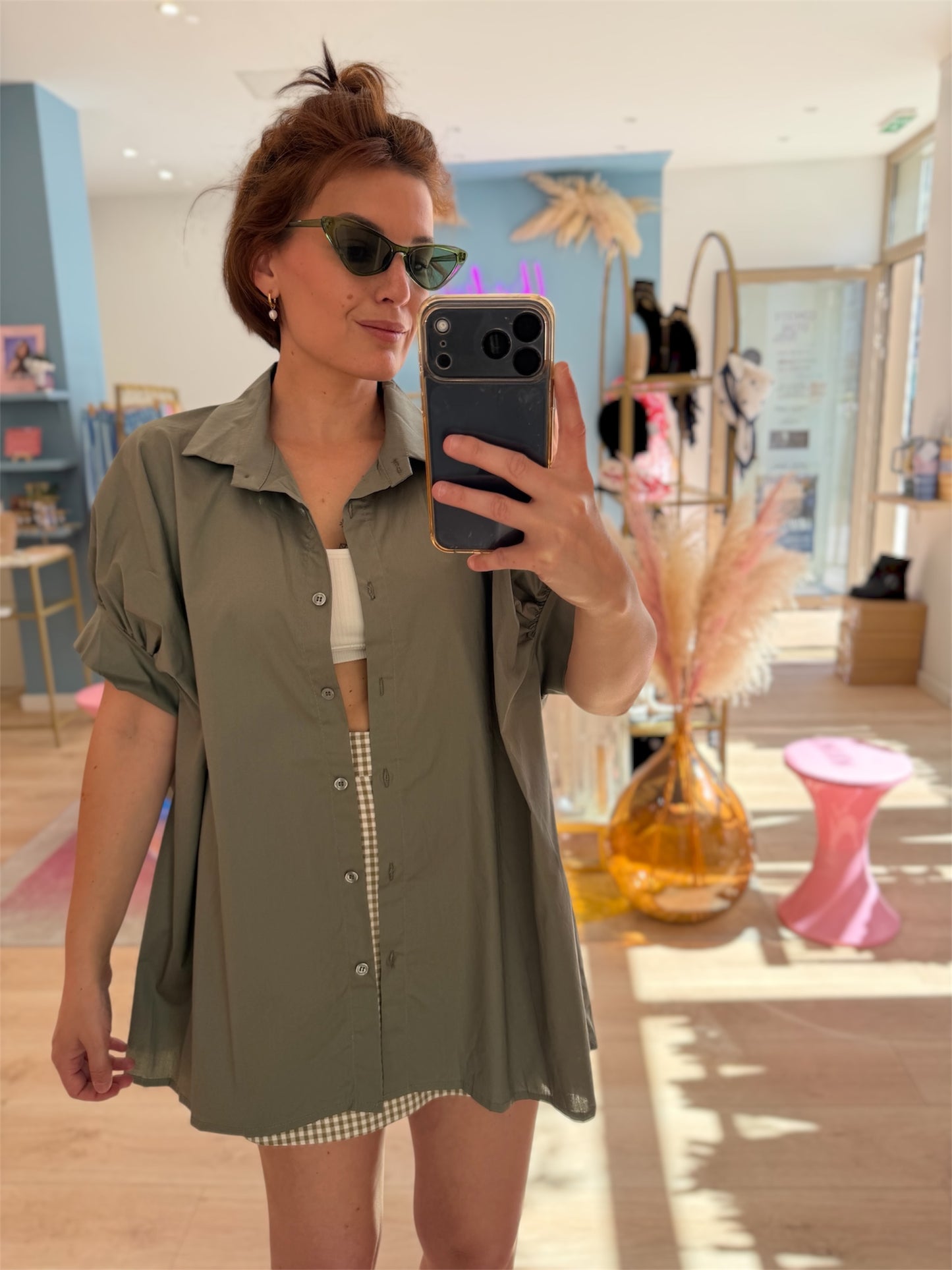 Chemise Laora kaki