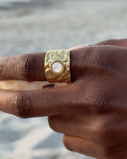 Bague HINUII Honolulu Blanche