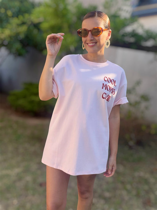 T-SHIRT Rose COOL MOMS CLUB