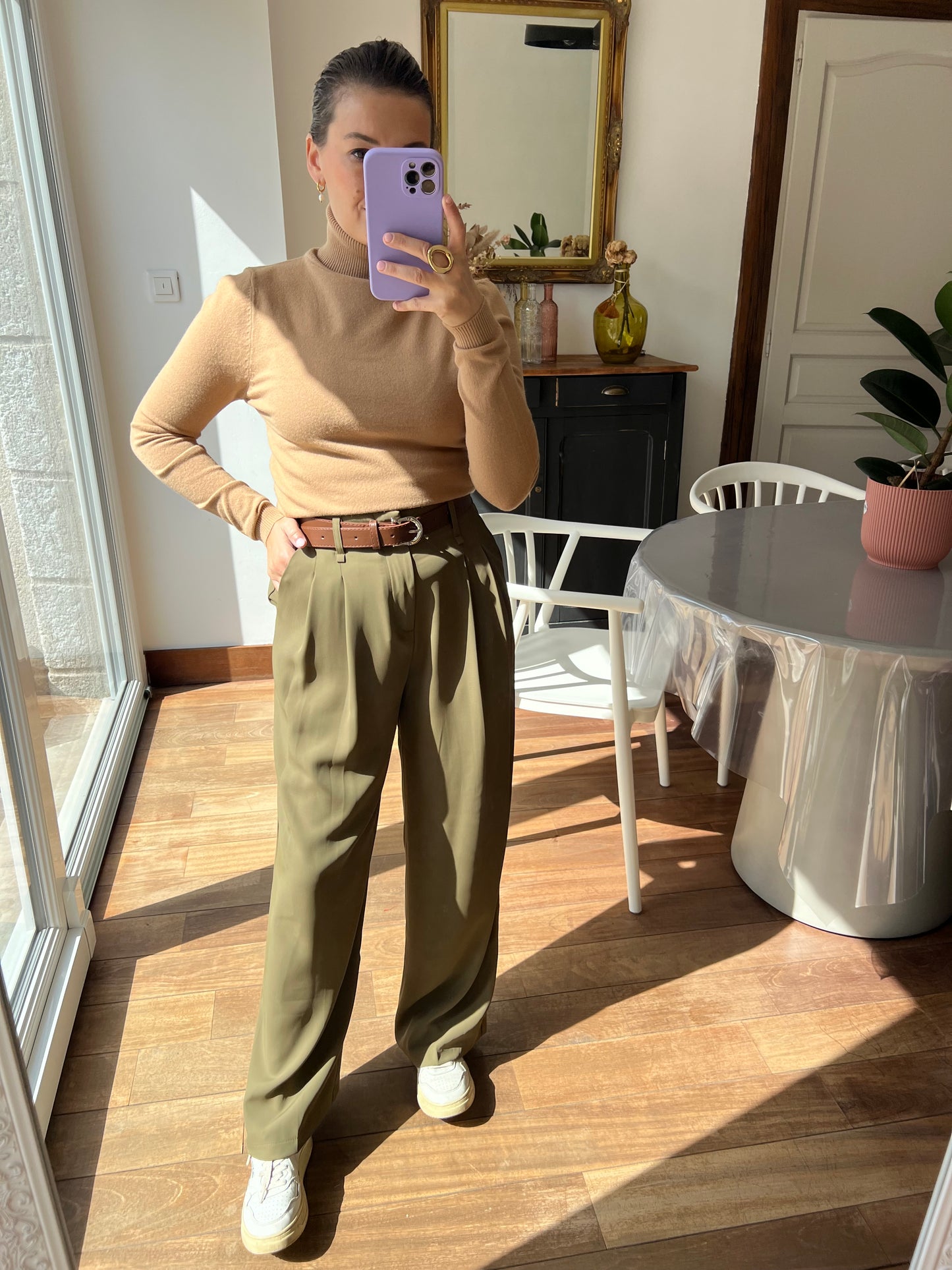 Pantalon Lauriane vert sage